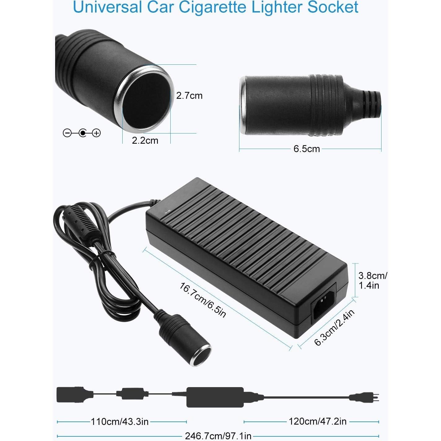 Convertidor CA a CC ALITOVE 12V 10A 120W Adaptador Coche