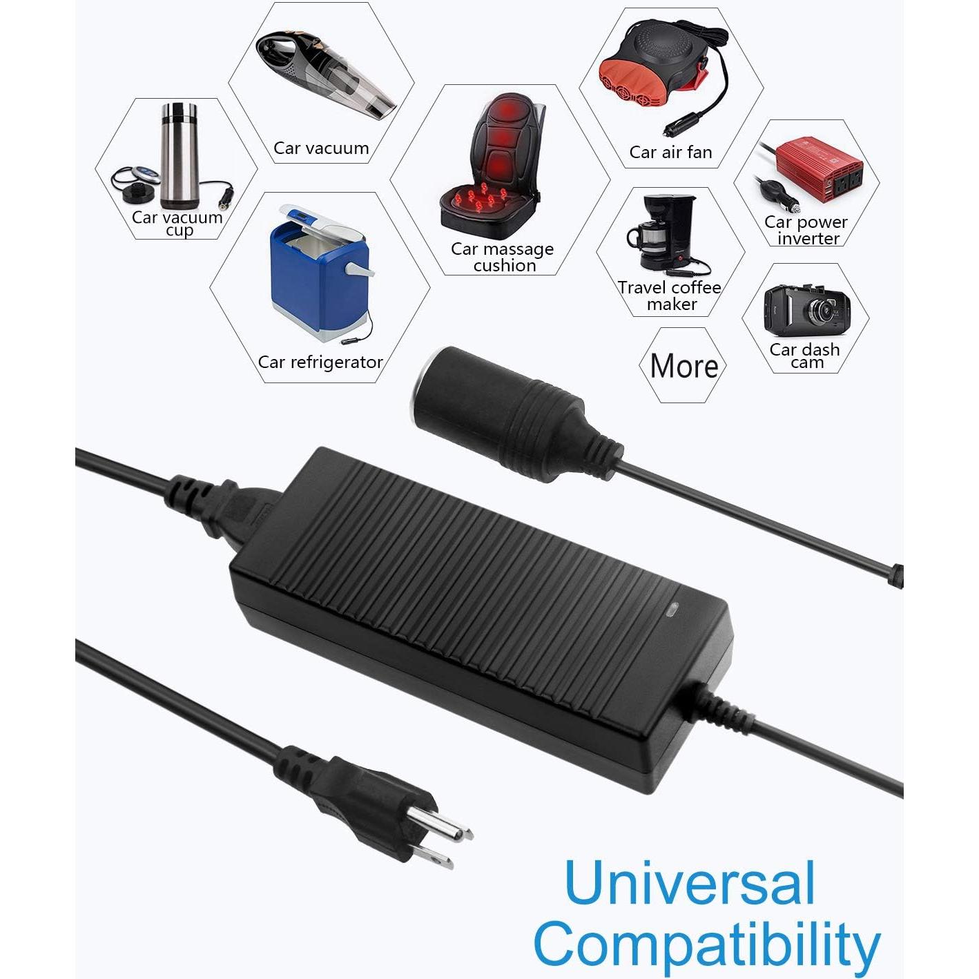 Convertidor CA a CC ALITOVE 12V 10A 120W Adaptador Coche