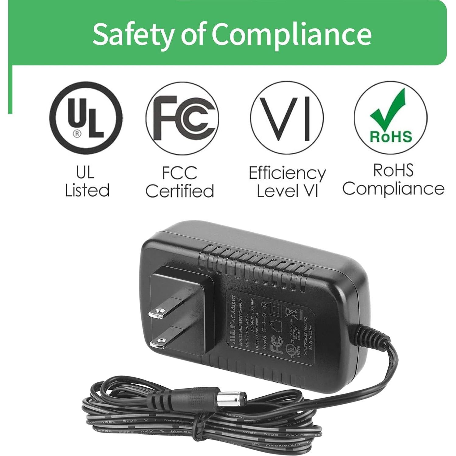 Adaptador de Alimentación CA a CC 24V 2A Ronghua