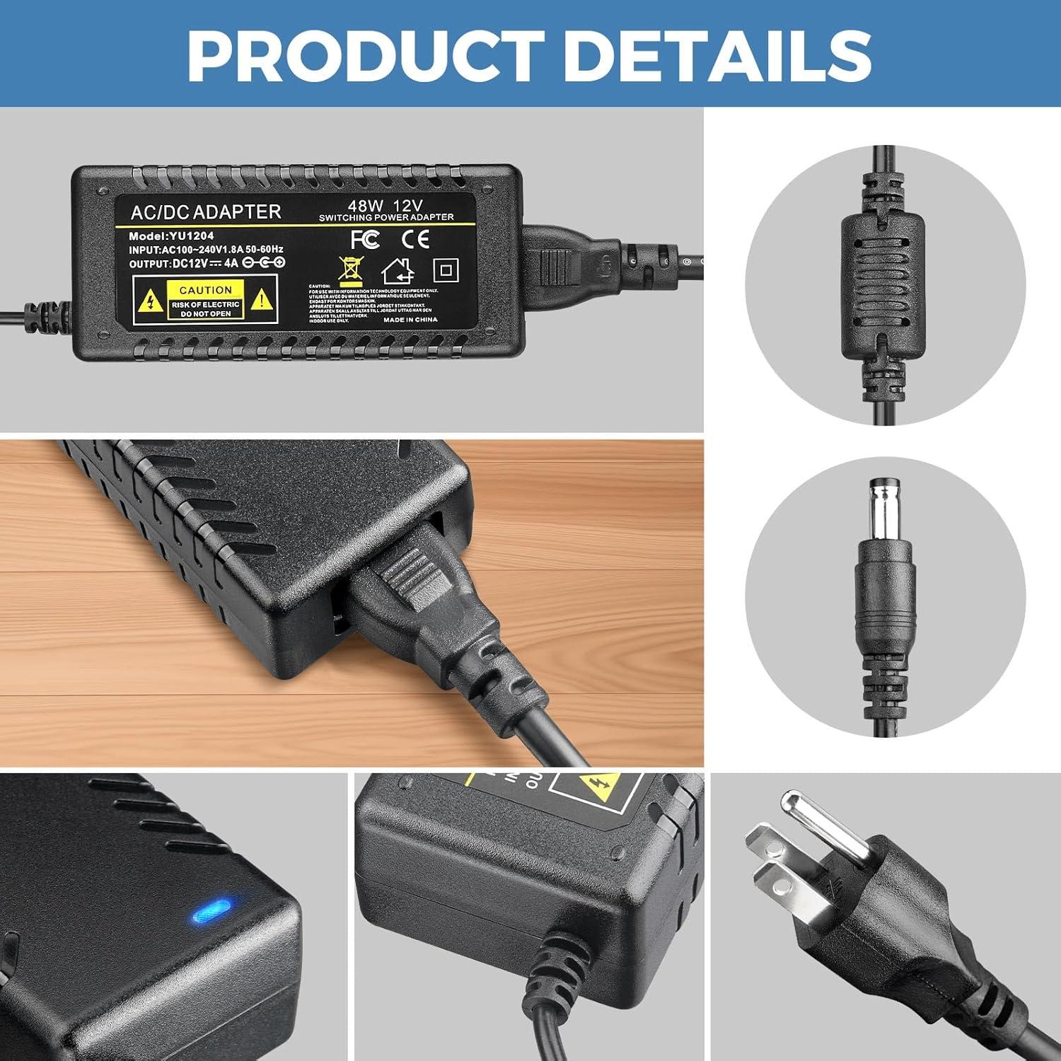 Adaptador de corriente 12V 4A HPMN 48W AC/DC 5.5x2.5mm