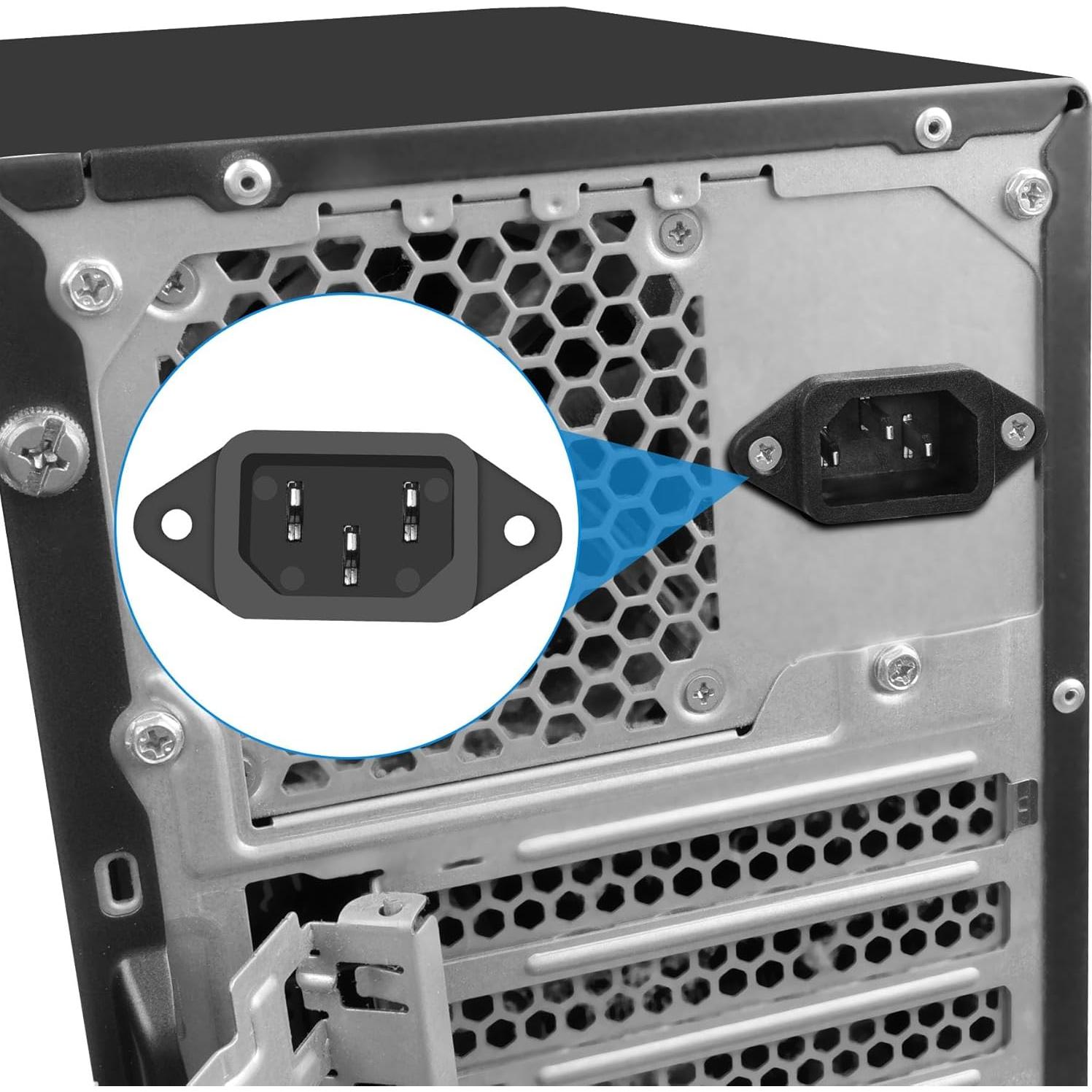 Adaptador de enchufe C14 macho 250V 10A 10 PCS Yingtuyou