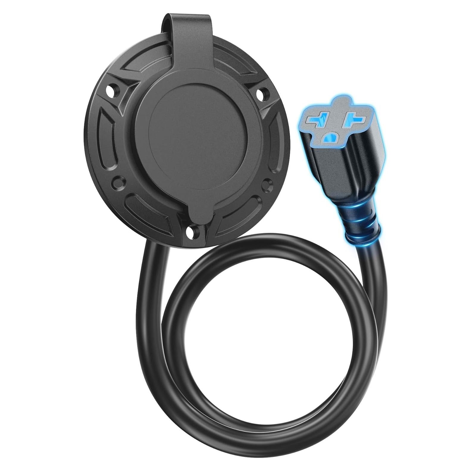 Enchufe de puerto 20A 125V AC Stio con adaptador 5 en 1 40.64 cm