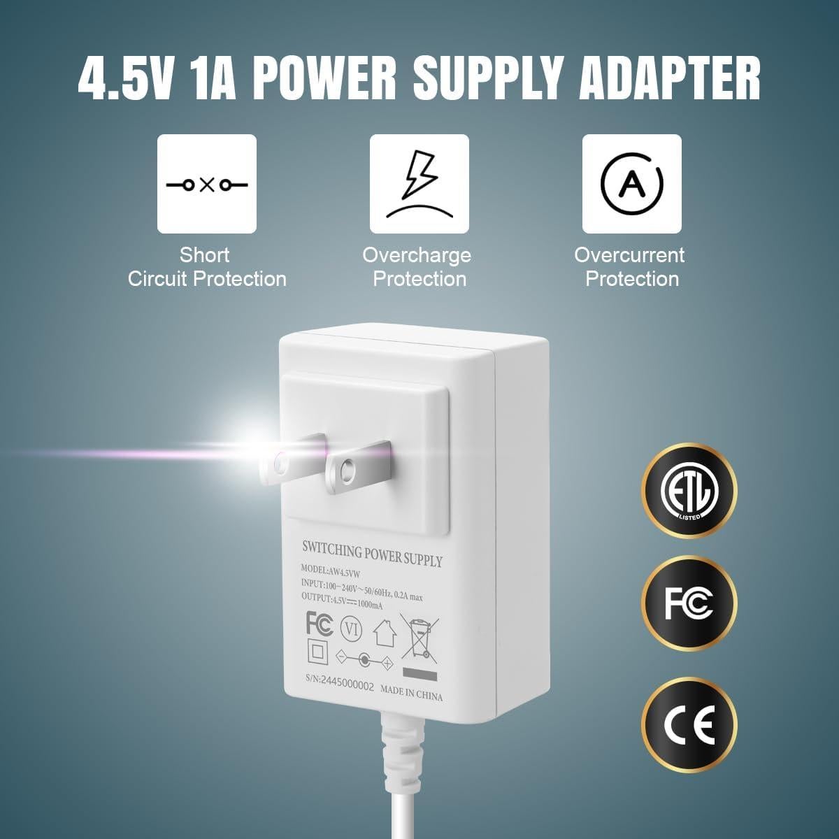 Adaptador de Alimentación AC Lenink para 3 Baterías AA 4.5V