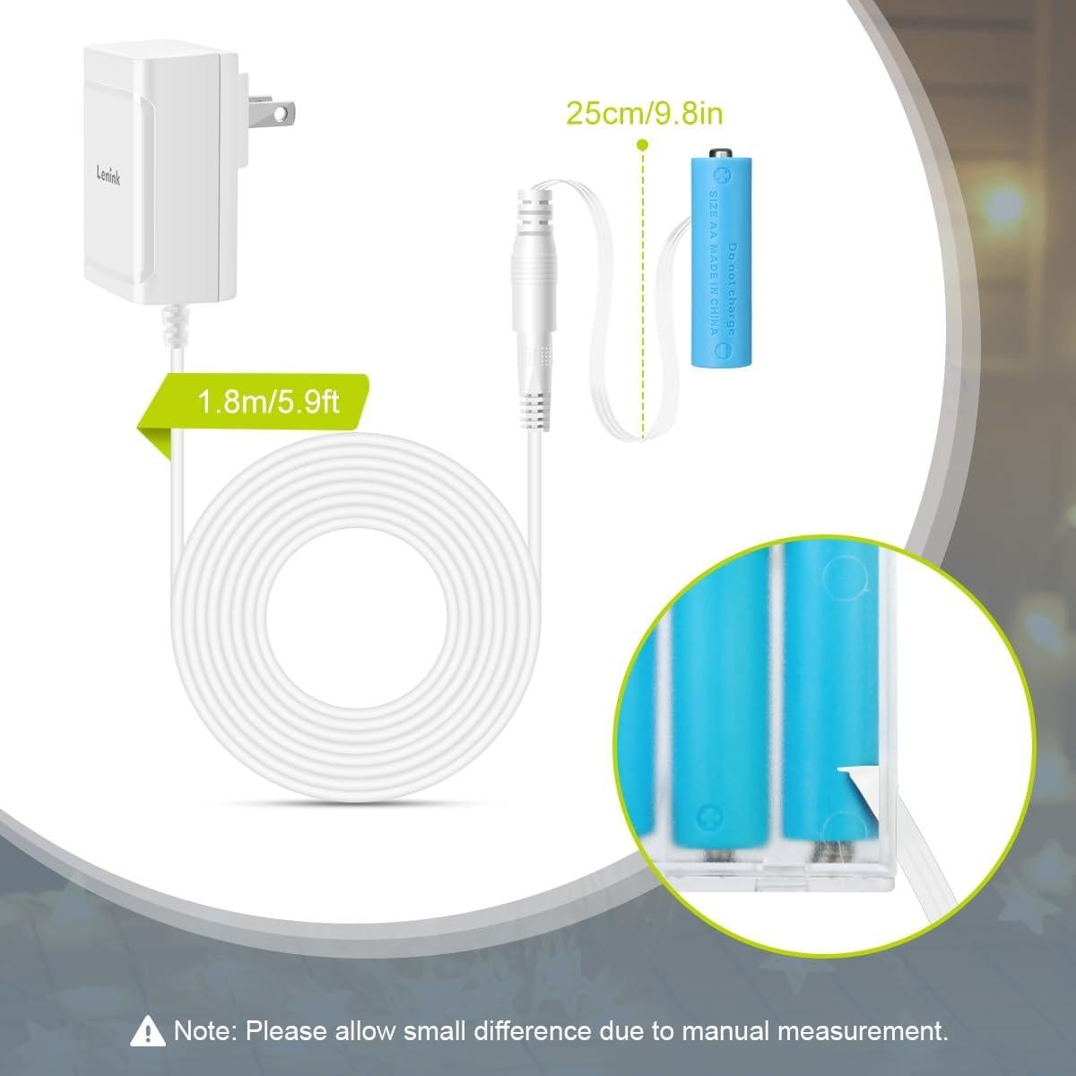 Adaptador de Alimentación AC Lenink para 3 Baterías AA 4.5V