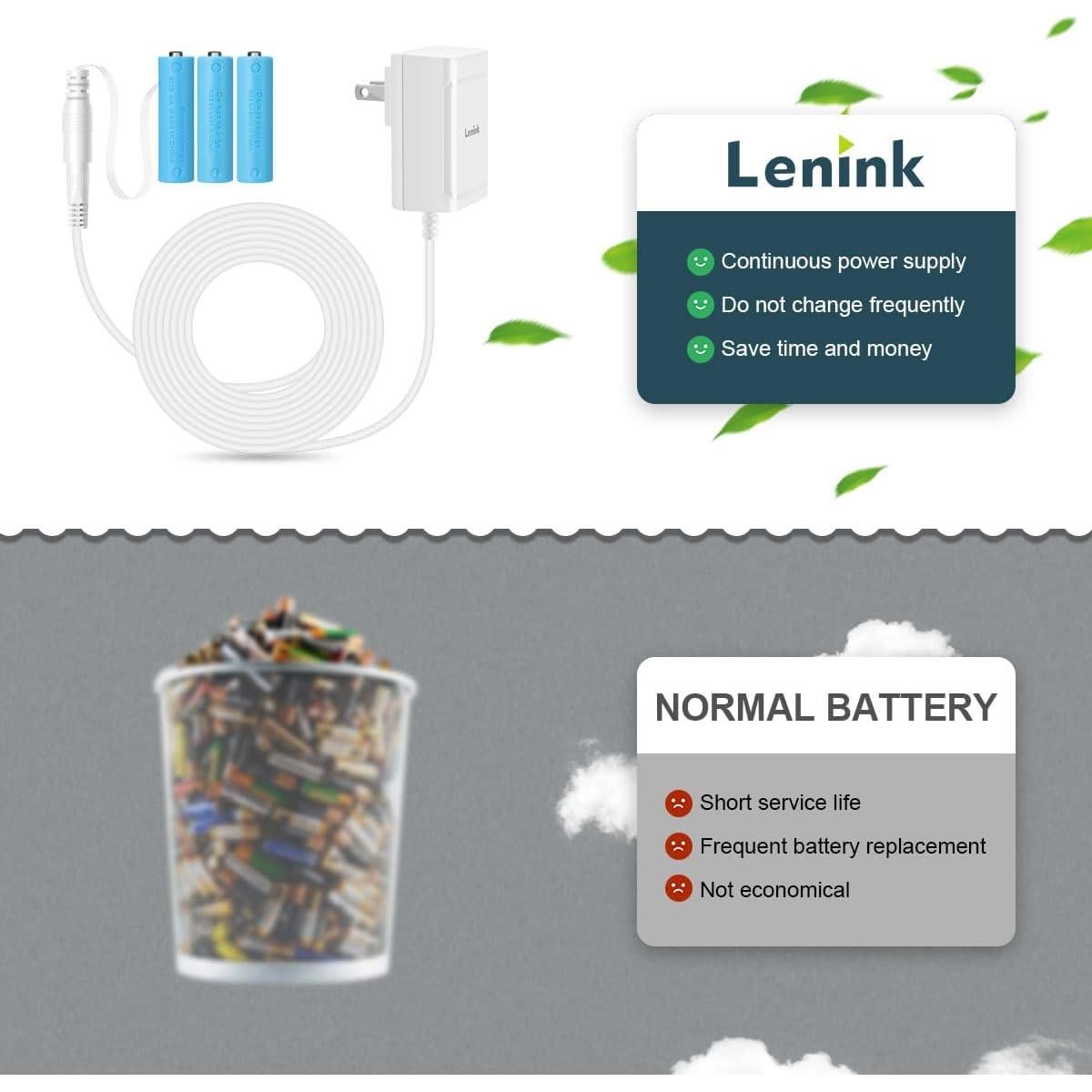 Adaptador de Alimentación AC Lenink para 3 Baterías AA 4.5V
