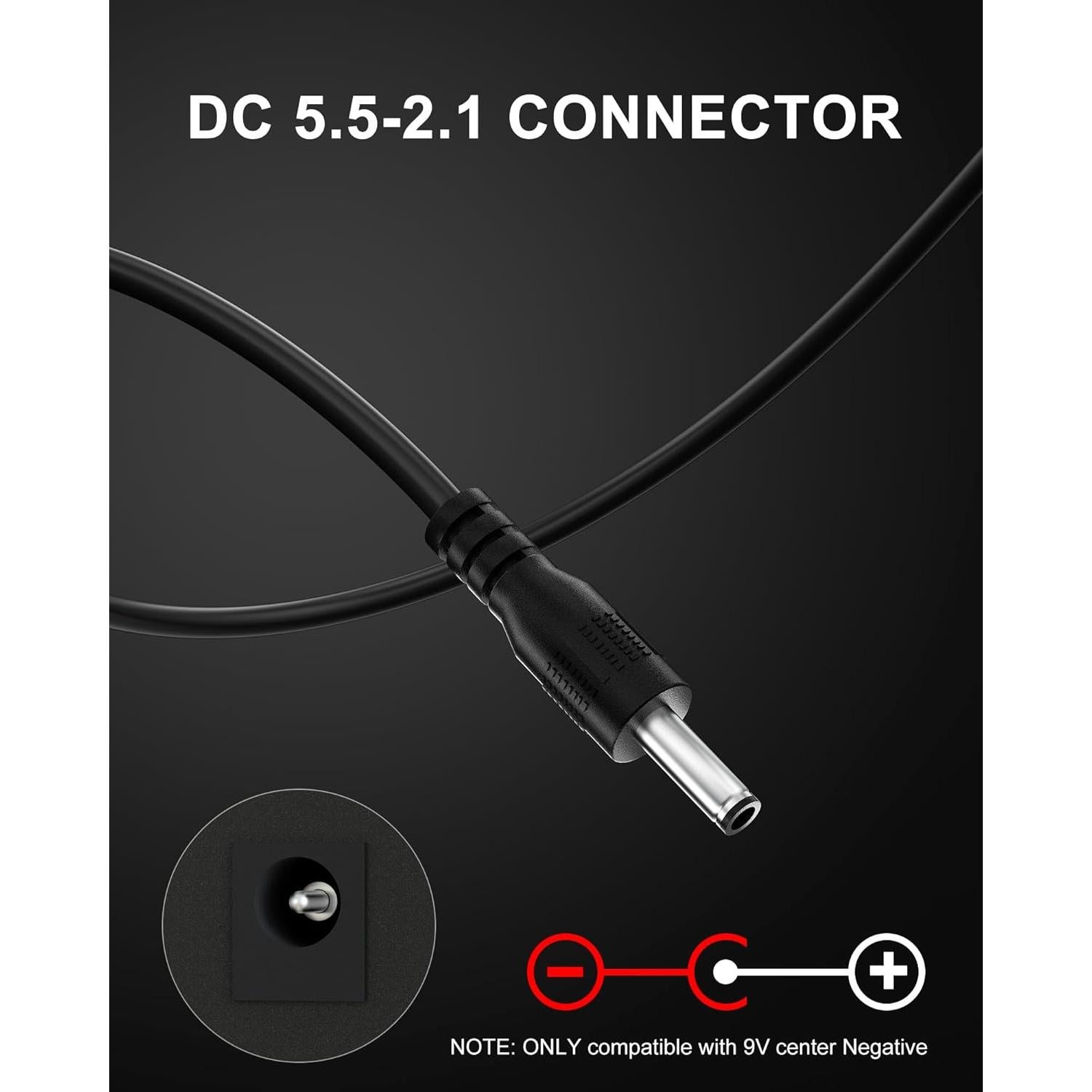 Fuente de Alimentación 9V VHBW para Pedales de Guitarra