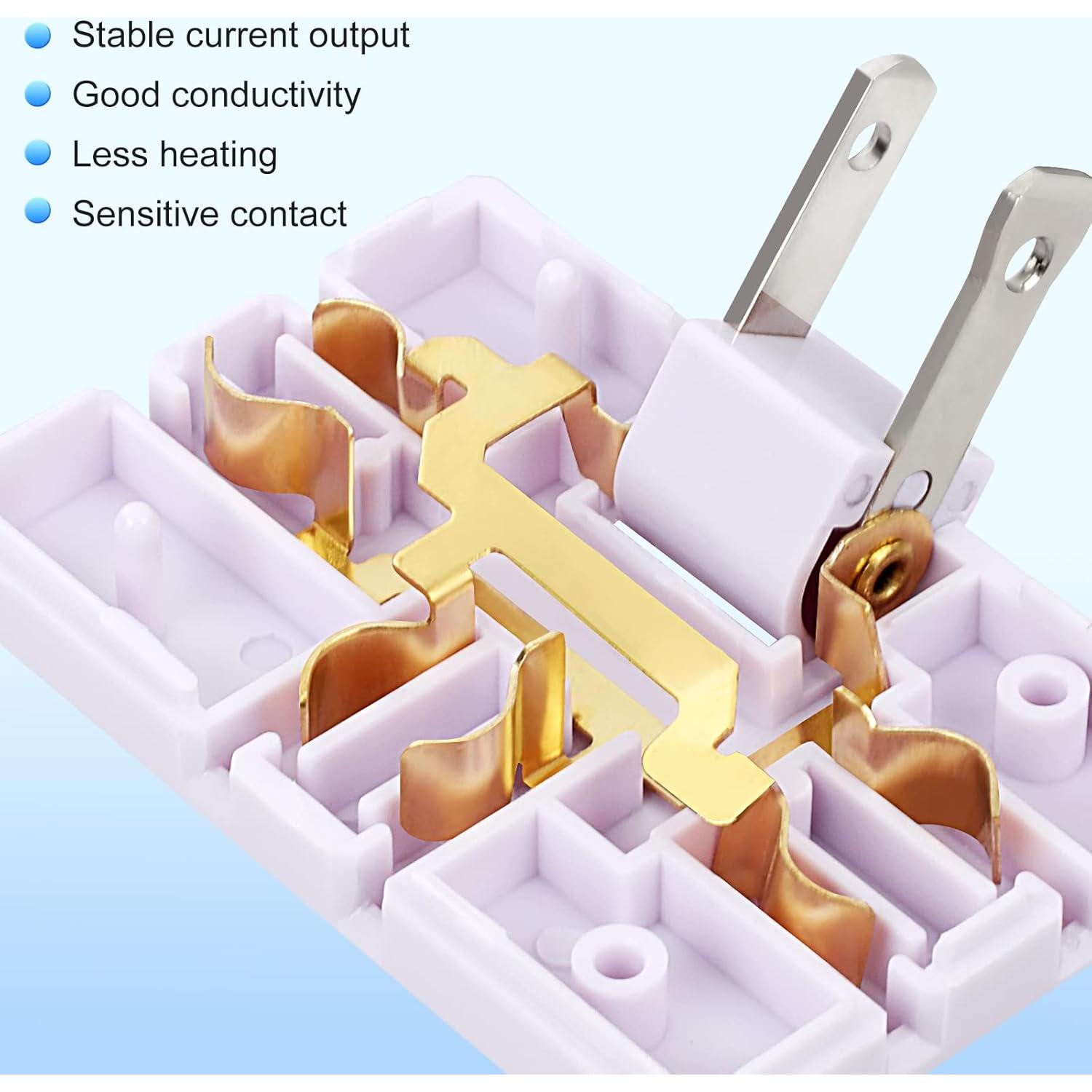Adaptador de Enchufe Plegable 3 Salidas Romeda Blanco