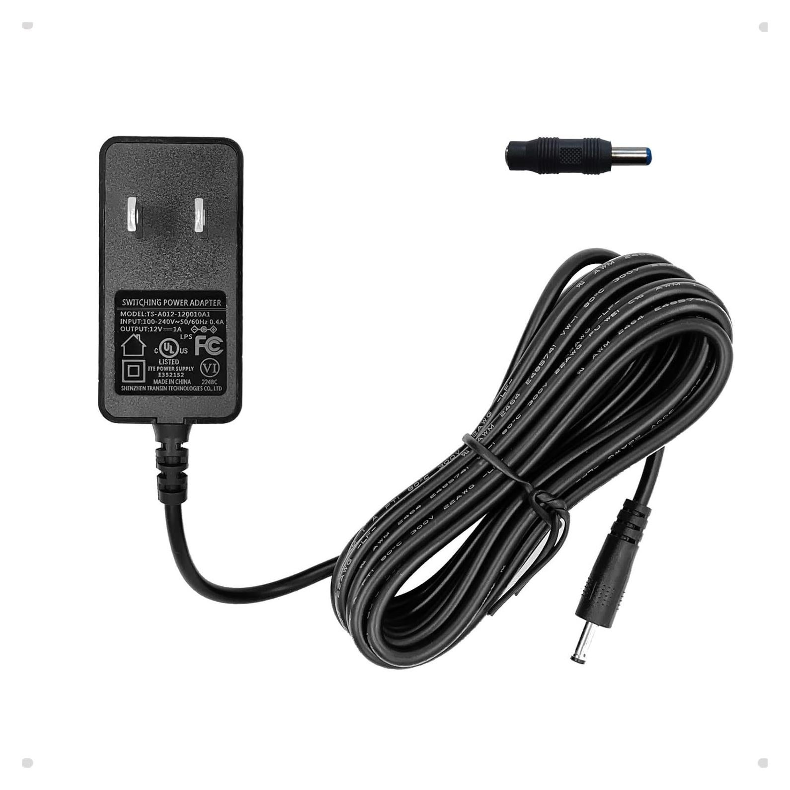 Adaptador de Corriente 12V 1A UL Genérico con Cable 3.05m