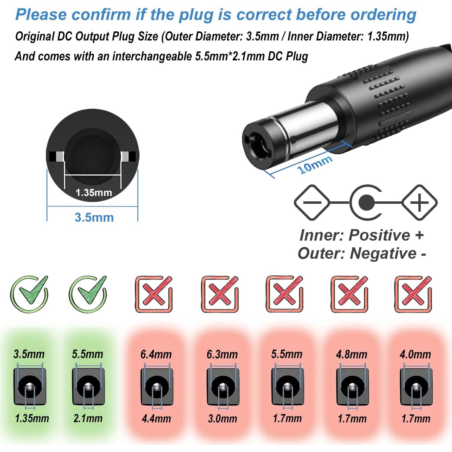 Adaptador de Corriente 12V 1A UL Genérico con Cable 3.05m