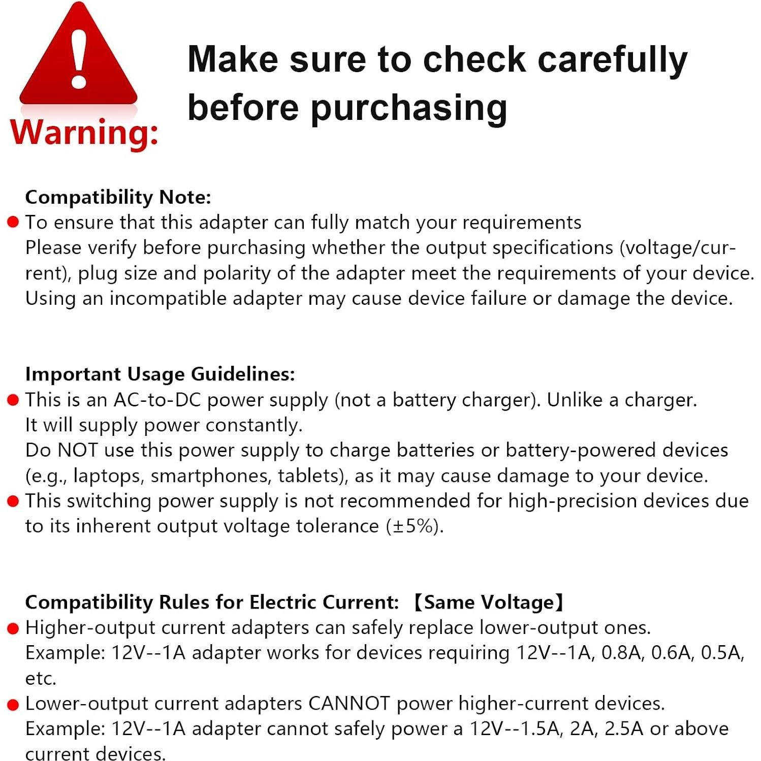 Adaptador de Corriente 12V 1A UL Genérico con Cable 3.05m