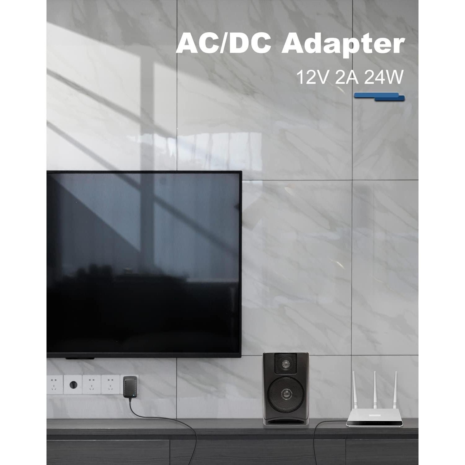 Fuente de Alimentación 12V 2A Anrytech Adaptador AC/DC