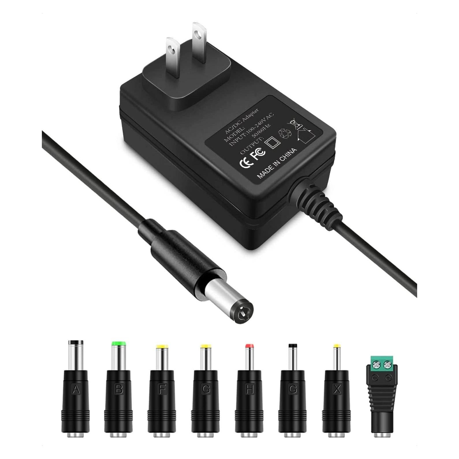 Adaptador de Corriente Lantisri 9V 2A con 8 Conectores DC