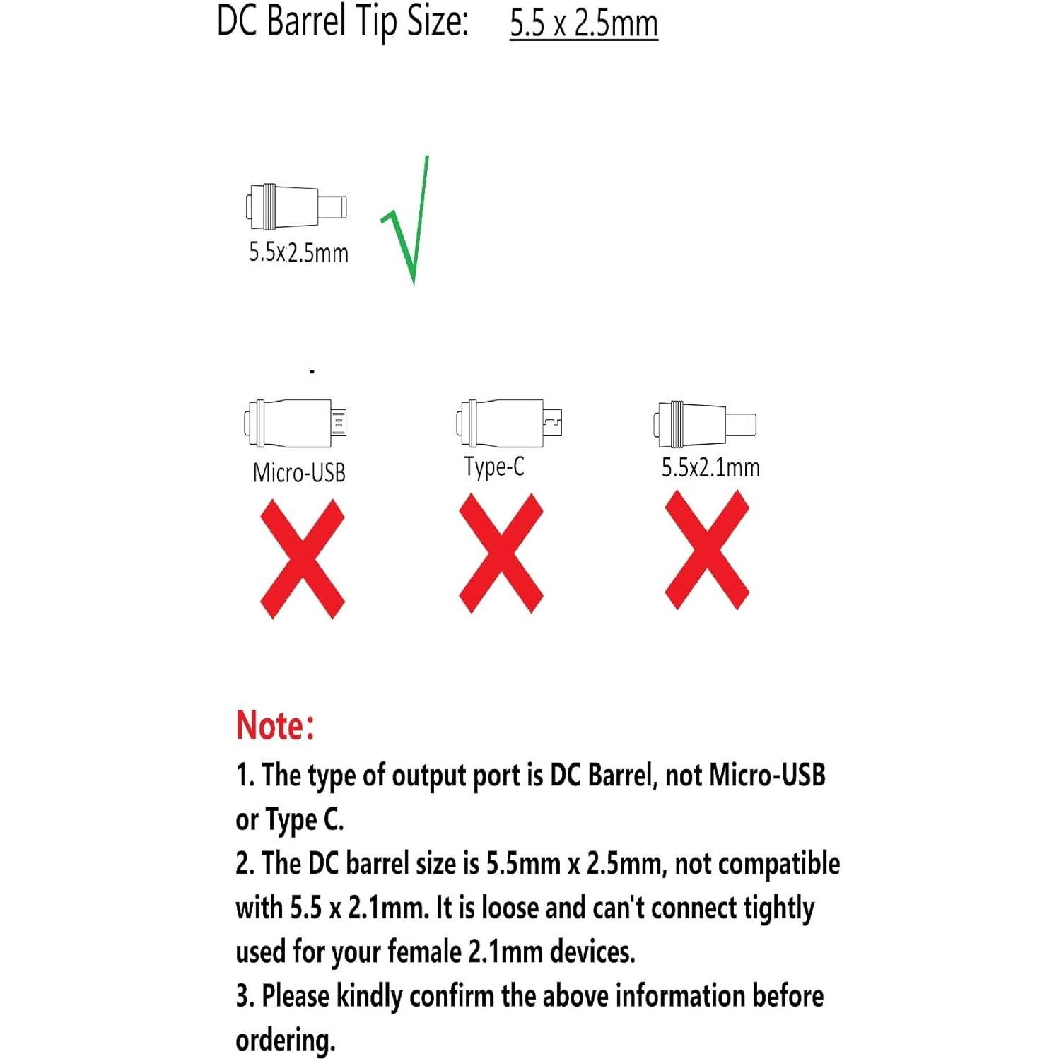 Fuente de Alimentación AC/DC 5V 1A JOVNO con Conector 5.5x2.5mm