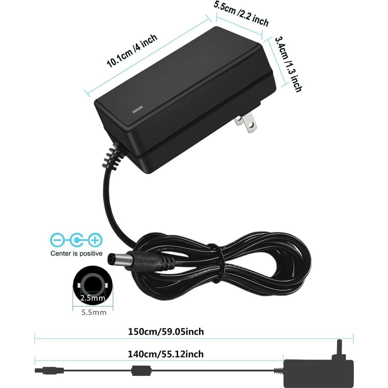 Adaptador de corriente 12V 3.5A MTYTOT con enchufe 5.5x2.5mm