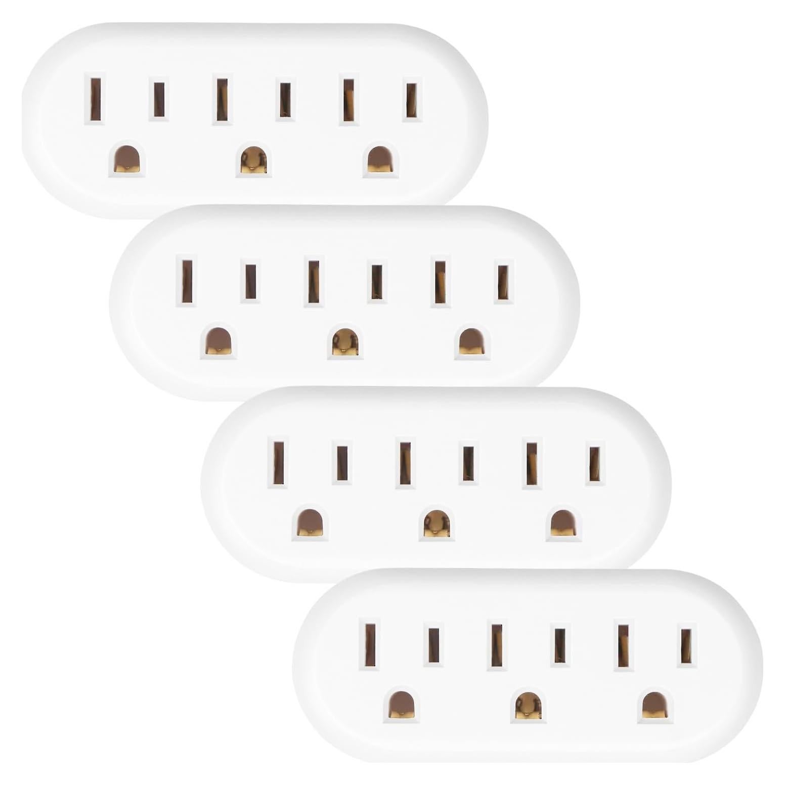 Adaptador de Enchufe EXTRASTAR 3 Salidas - Paquete de 4