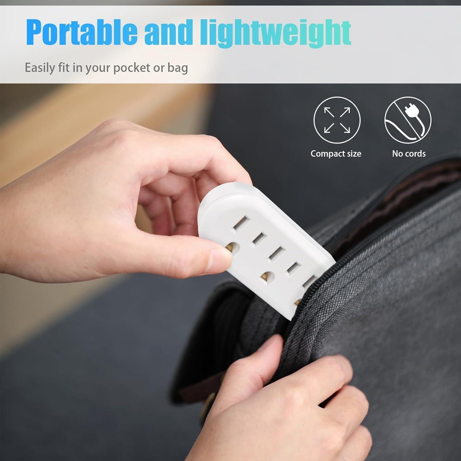 Adaptador de Enchufe EXTRASTAR 3 Salidas - Paquete de 4