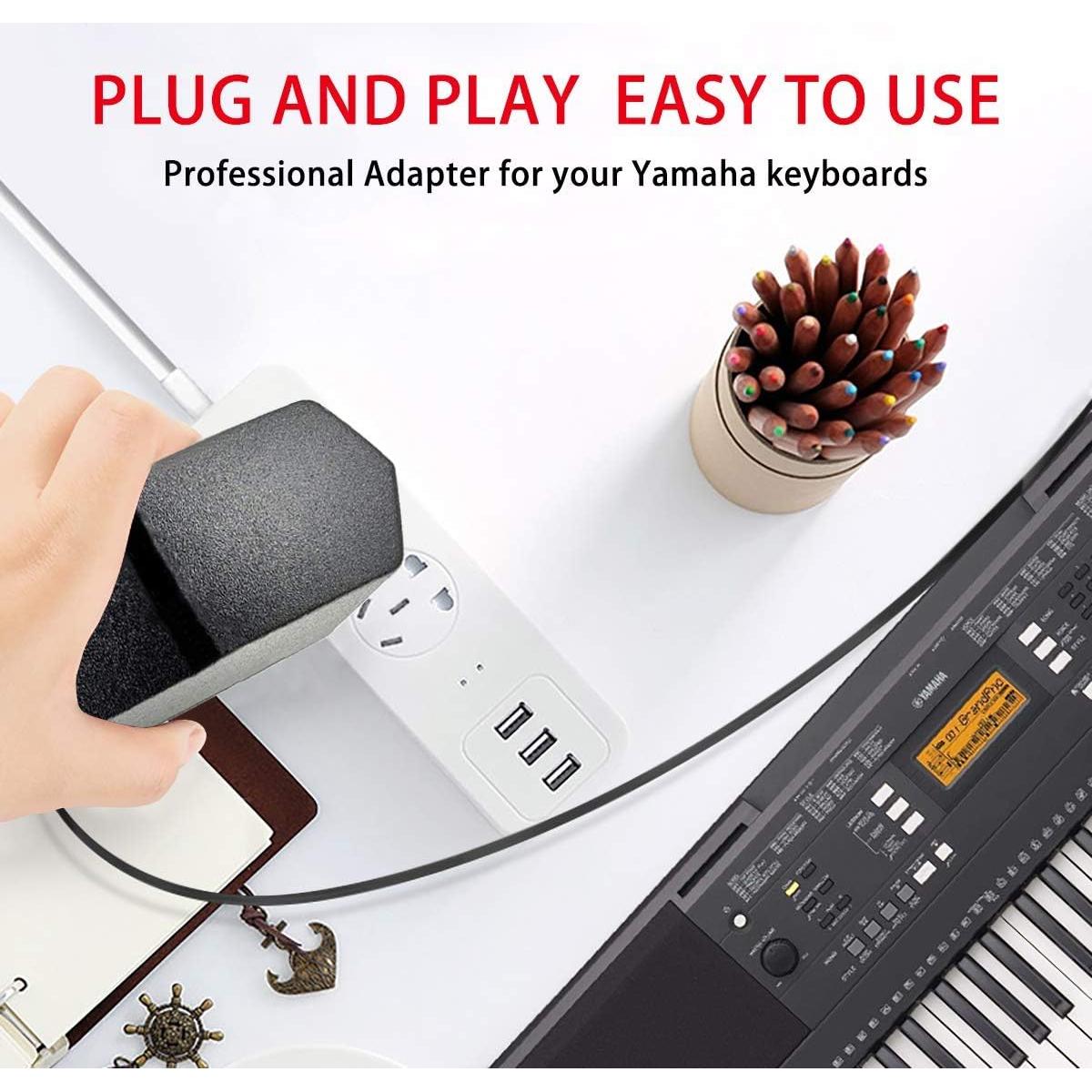 Adaptador de corriente 12V 2A FlickerStar para teclados Yamaha