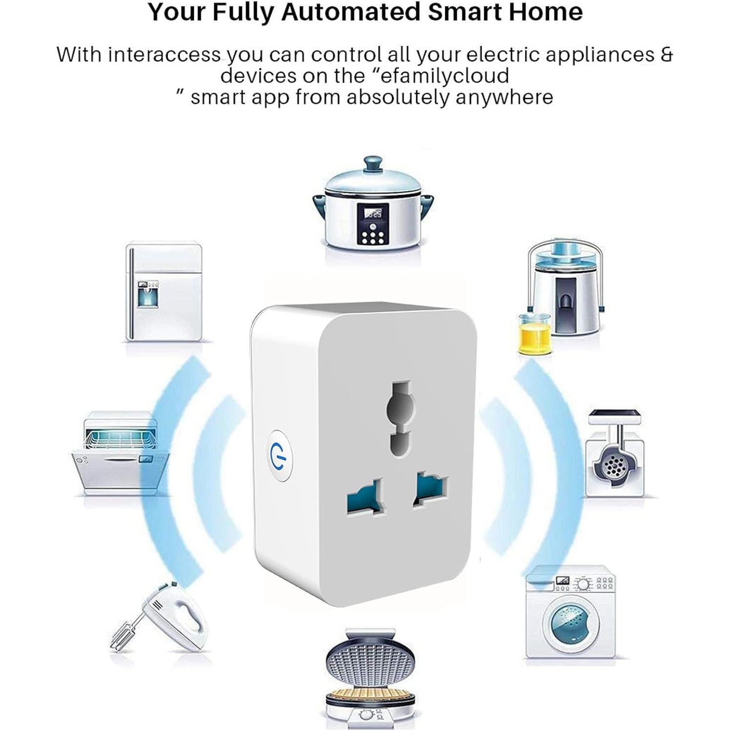 Enchufe Inteligente FTVOGUE 15A Control por Voz y APP