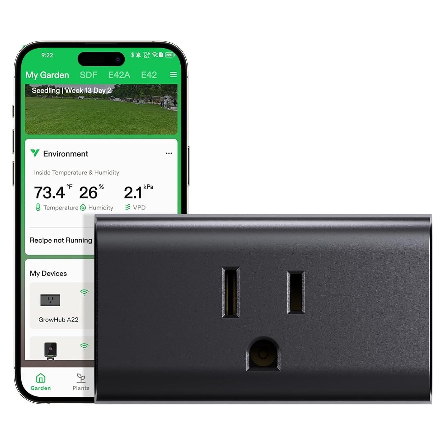 Controlador GrowHub A10 VIVOSUN Enchufe Inteligente 15A 1800W