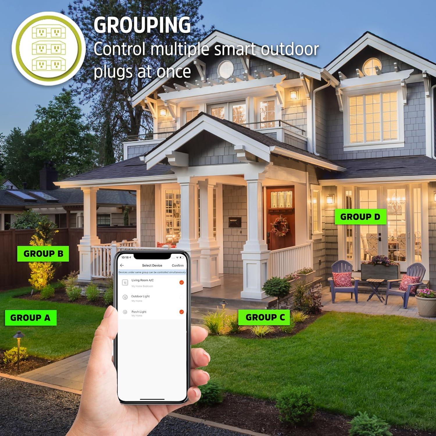 Enchufe Inteligente Energizer Wi-Fi Exterior 2 Salidas Controladas