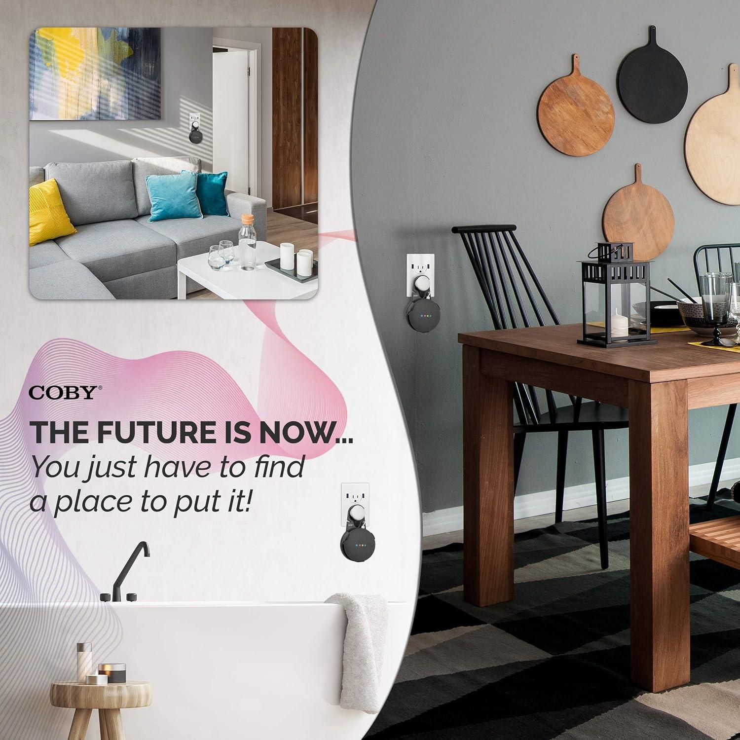 Soporte de Pared Coby para Altavoz Google Home Mini Negro