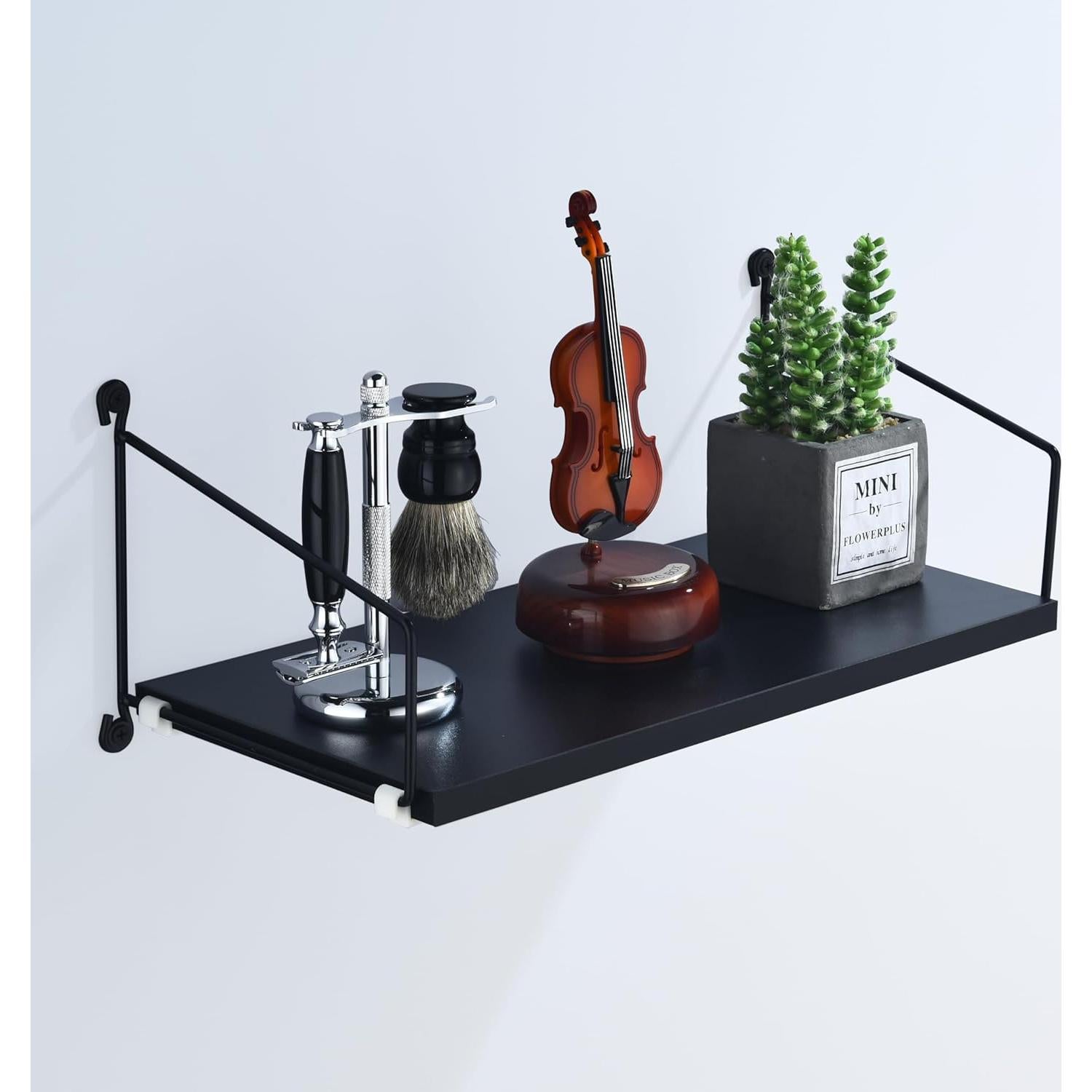 Estante Flotante Negro Wisfame para Dispositivos AV 40x20 cm