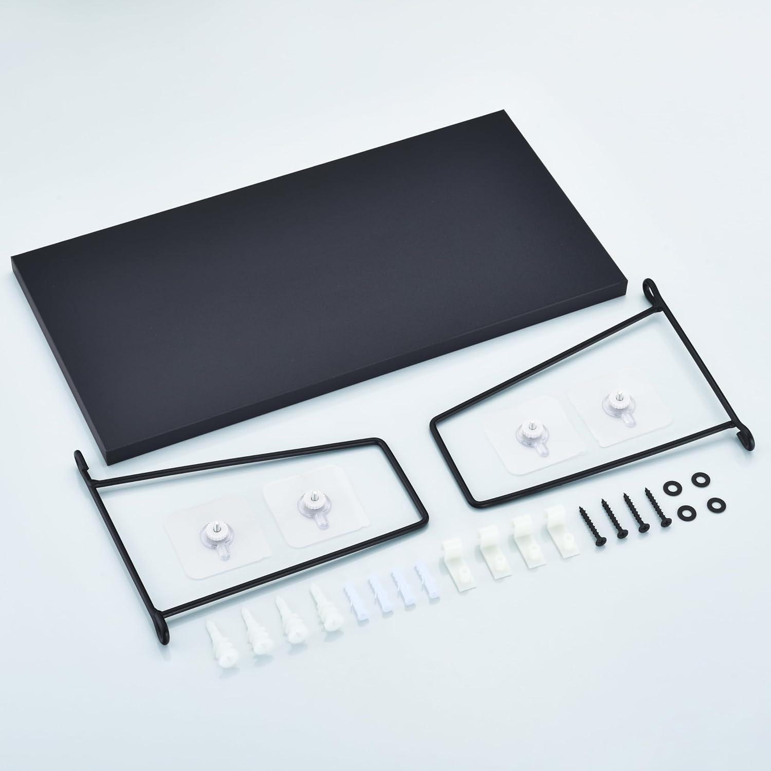 Estante Flotante Negro Wisfame para Dispositivos AV 40x20 cm