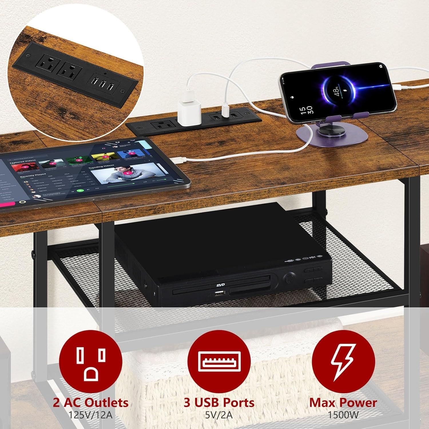 Soporte de TV flotante Fogein 119 cm con toma de corriente