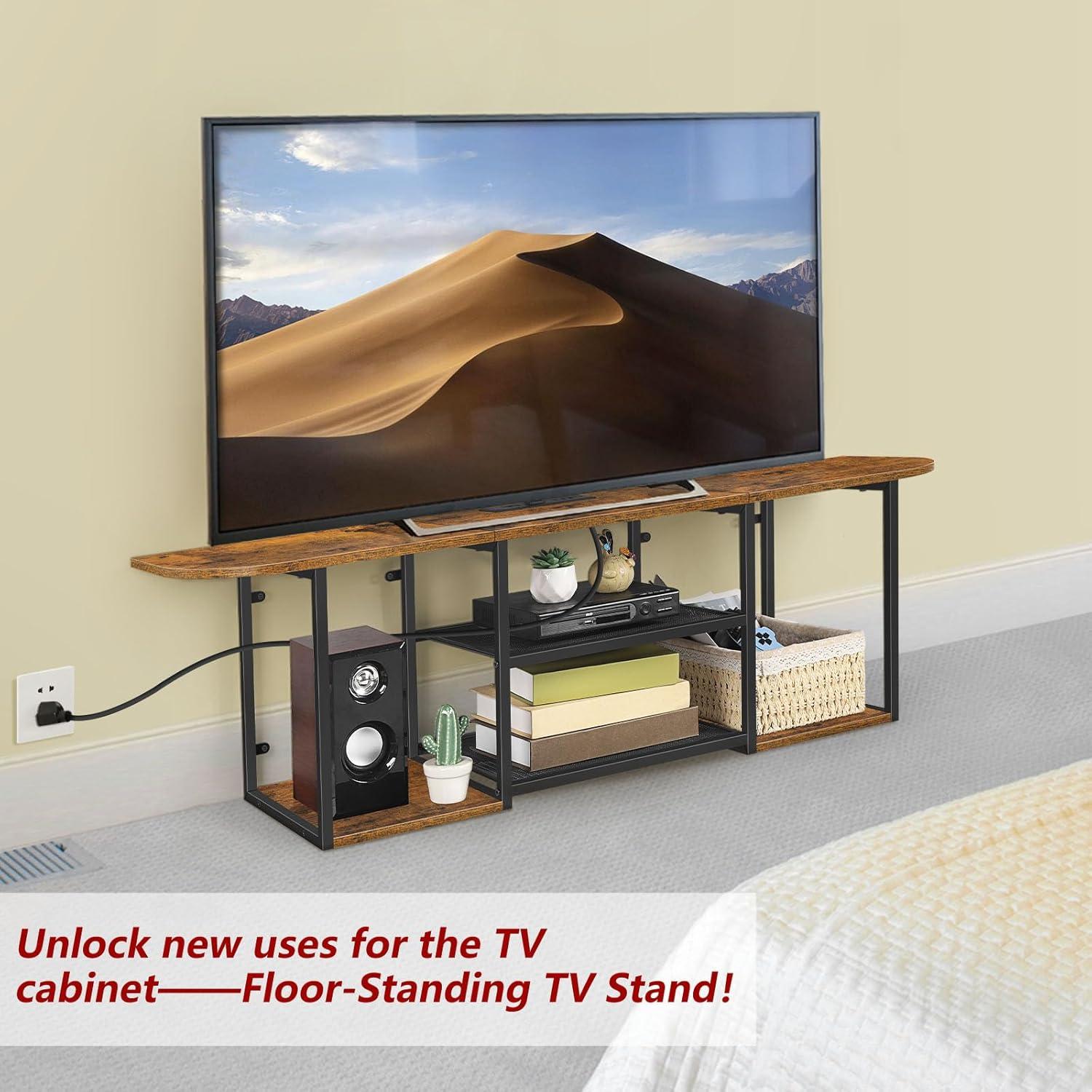 Soporte de TV flotante Fogein 119 cm con toma de corriente