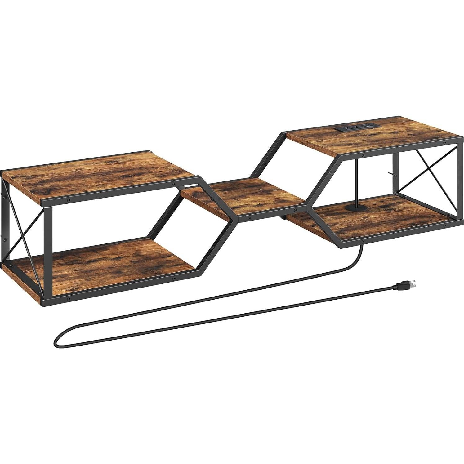 Soporte de TV Flotante MAHANCRIS Marrón Rústico 115x27.9x23.1cm