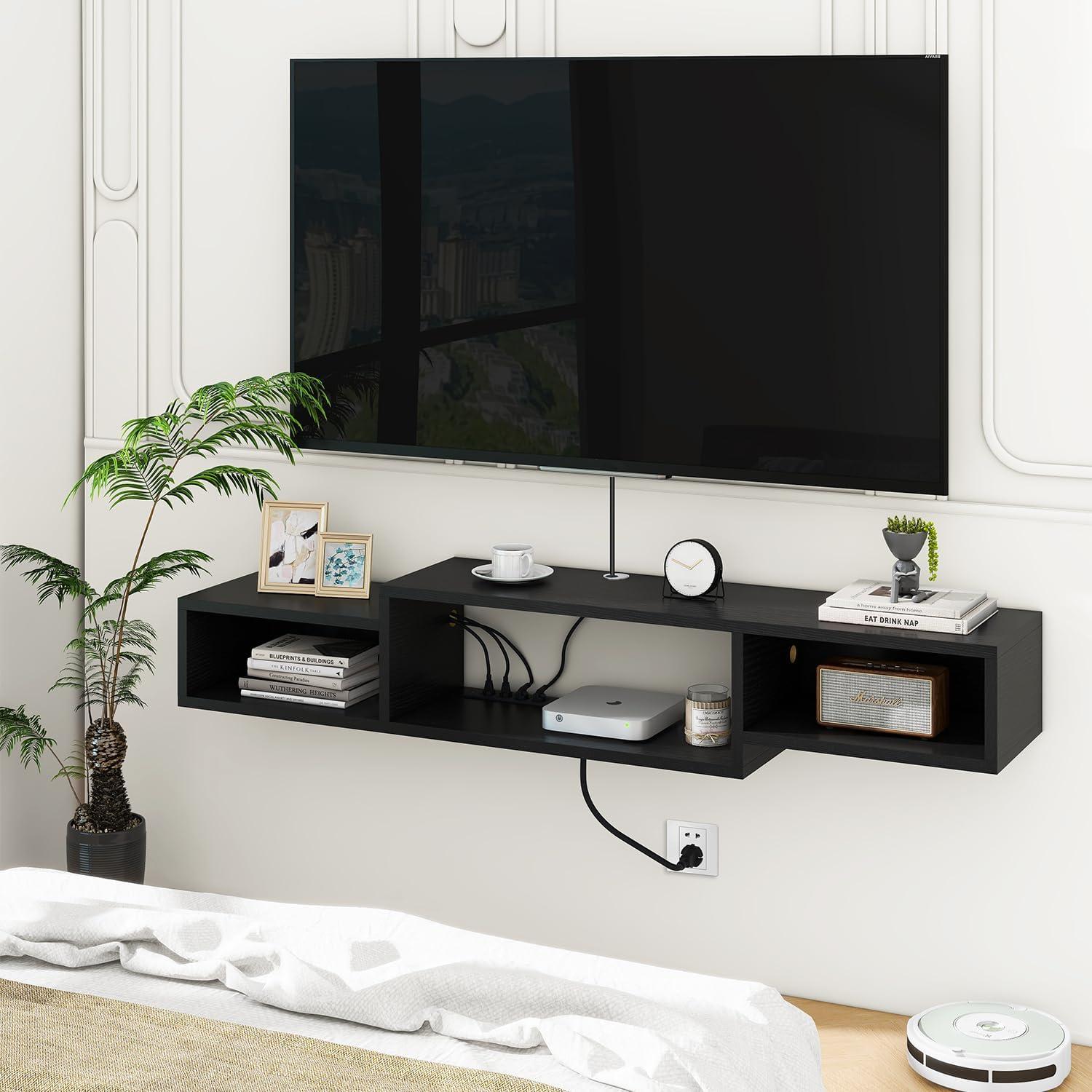 Soporte de TV Flotante IBUYKE WST007B 149.86 cm Negro
