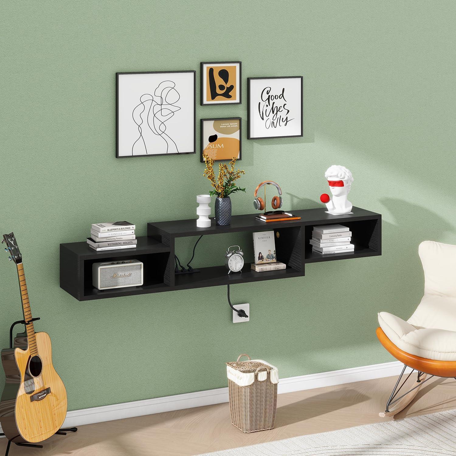 Soporte de TV Flotante IBUYKE WST007B 149.86 cm Negro