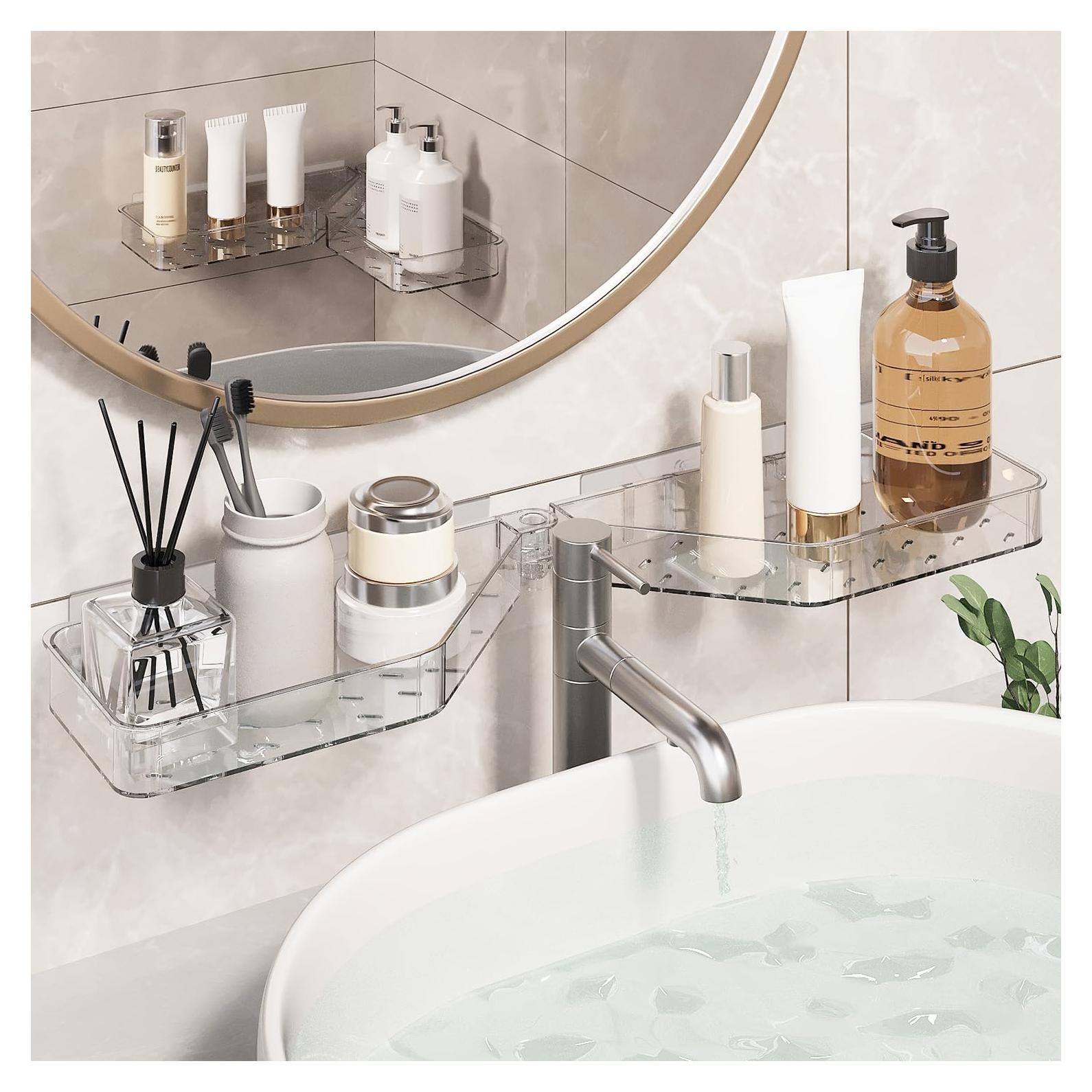 Caddy de Ducha Esquinero TCooSo 270° Transparente 11.9x11.4cm