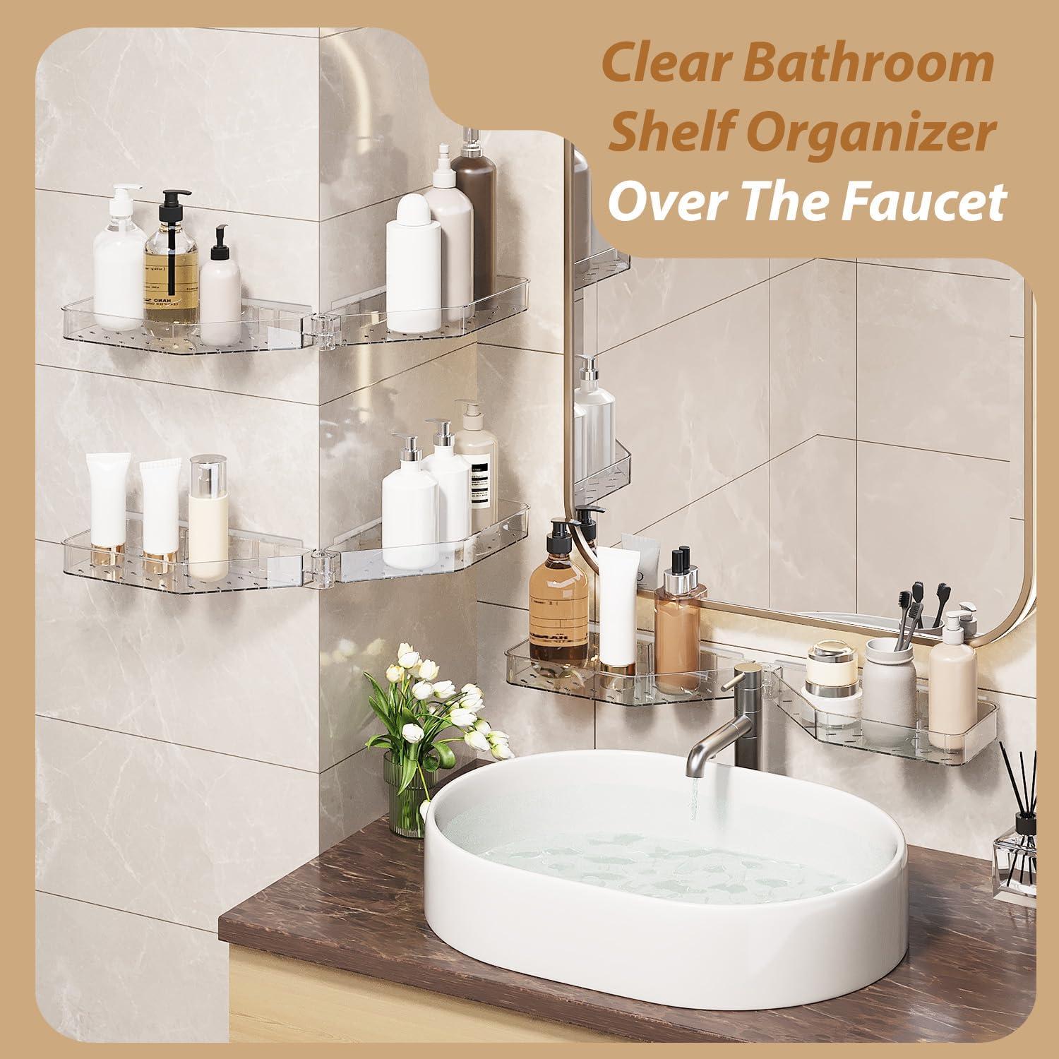 Caddy de Ducha Esquinero TCooSo 270° Transparente 11.9x11.4cm