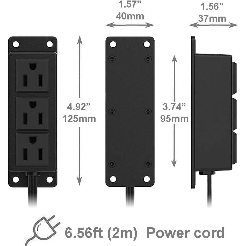 Regleta de Alimentación 3 Salidas AC 4 LEAF A03 Montable