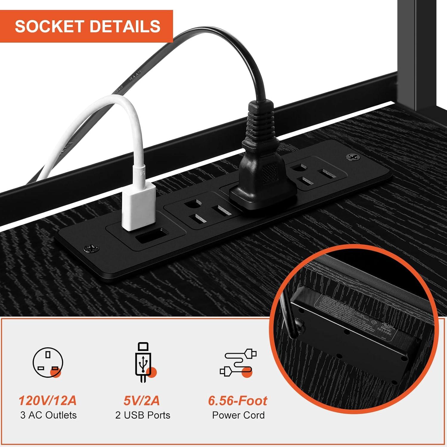 Soporte de TV Flotante Vrisa Marrón 50" con Salida de Energía