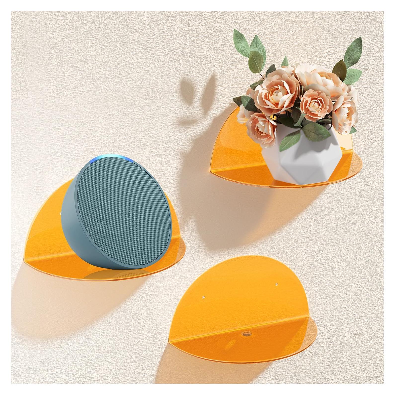 Paquete de 3 estantes de acrílico Venlus 22x11 cm para pared