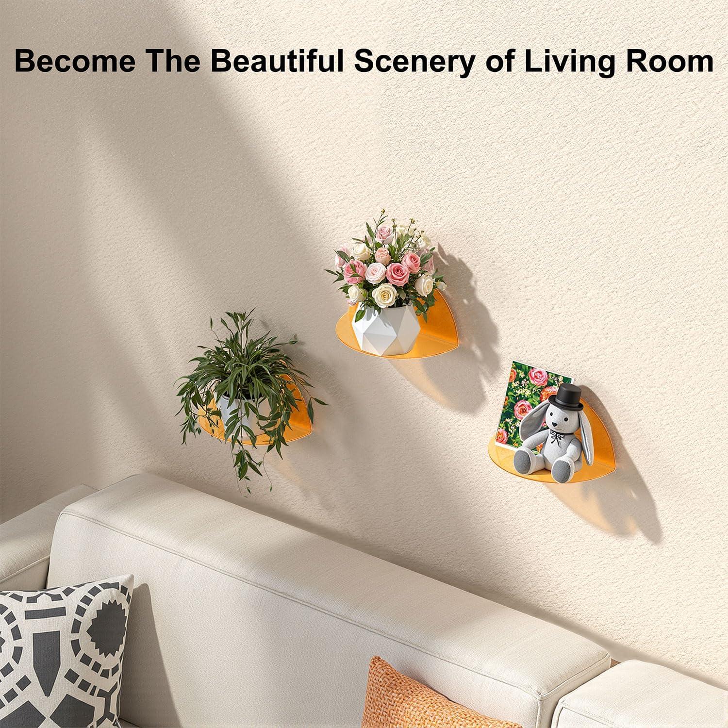 Paquete de 3 estantes de acrílico Venlus 22x11 cm para pared