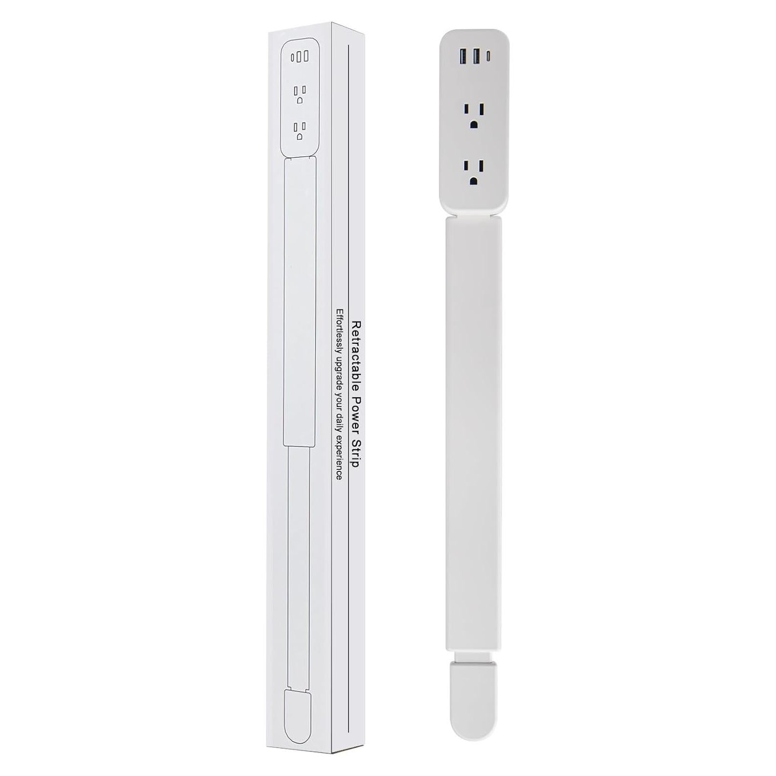 Extensor de Enchufe Eléctrico Haodsso 2AC 1USB-A 1USB-C 55.88-86.36cm