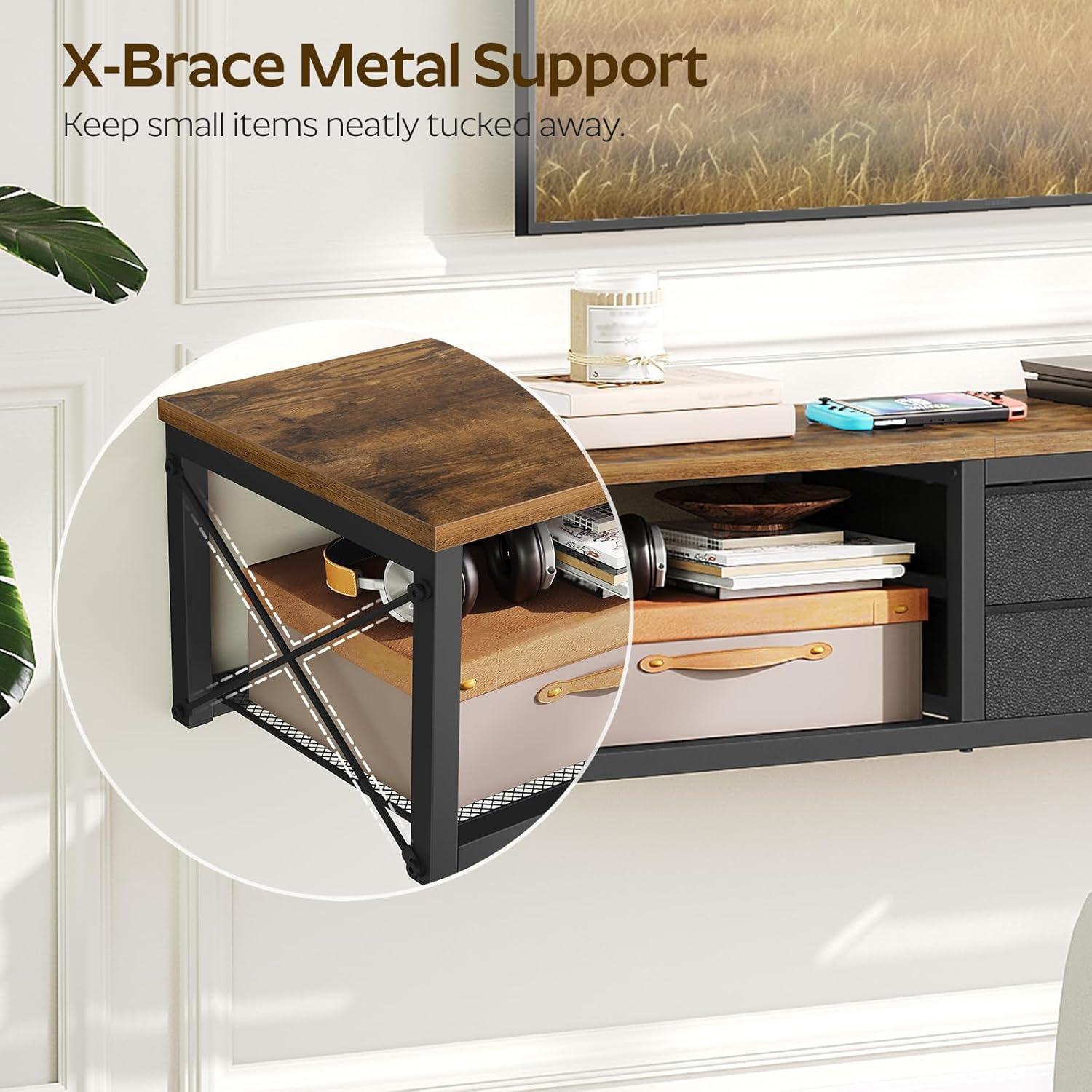 Soporte de TV flotante YATINEY DS04UBR con tomas de corriente