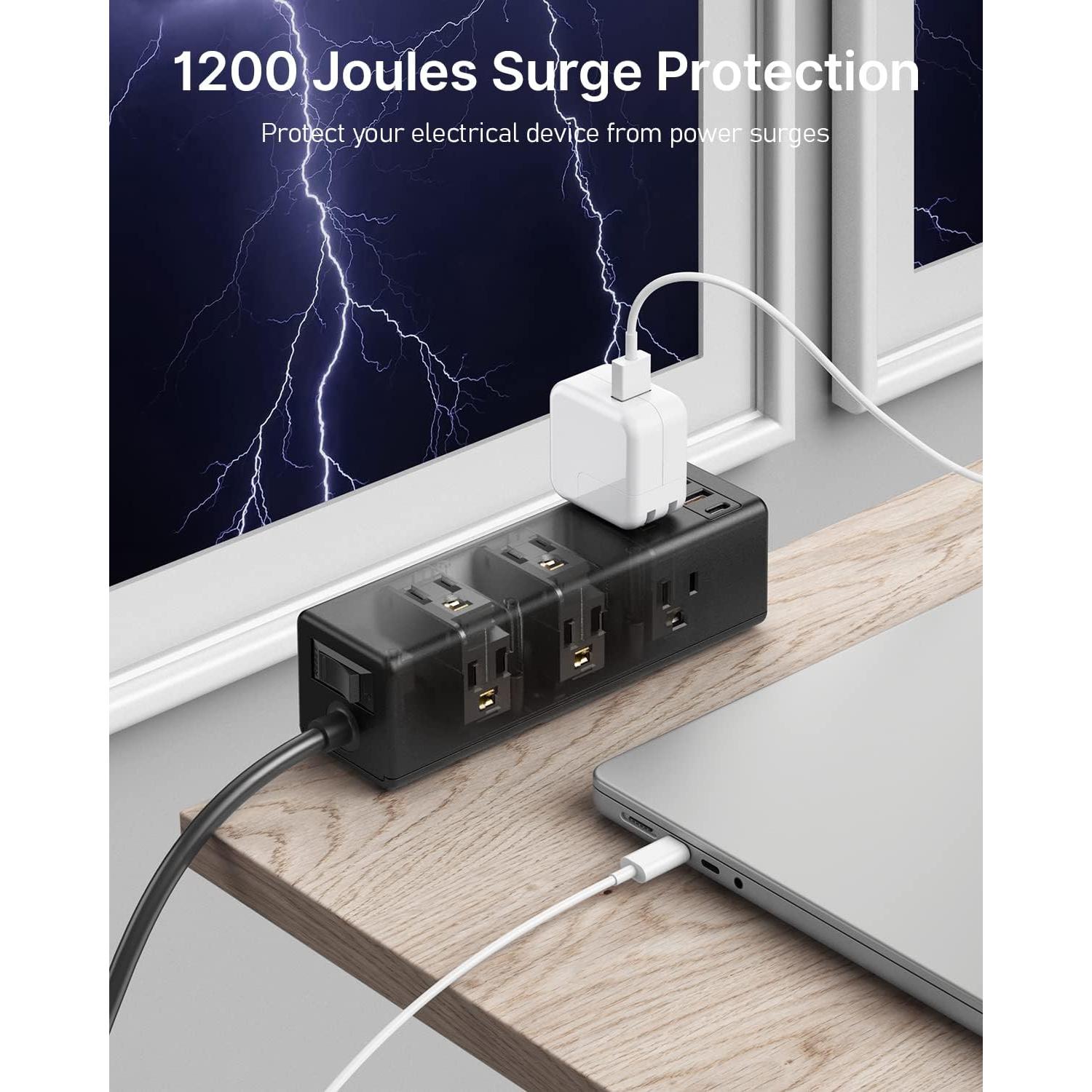 Regleta de Energía con Abrazadera CCCEI 9 Salidas USB-A y C