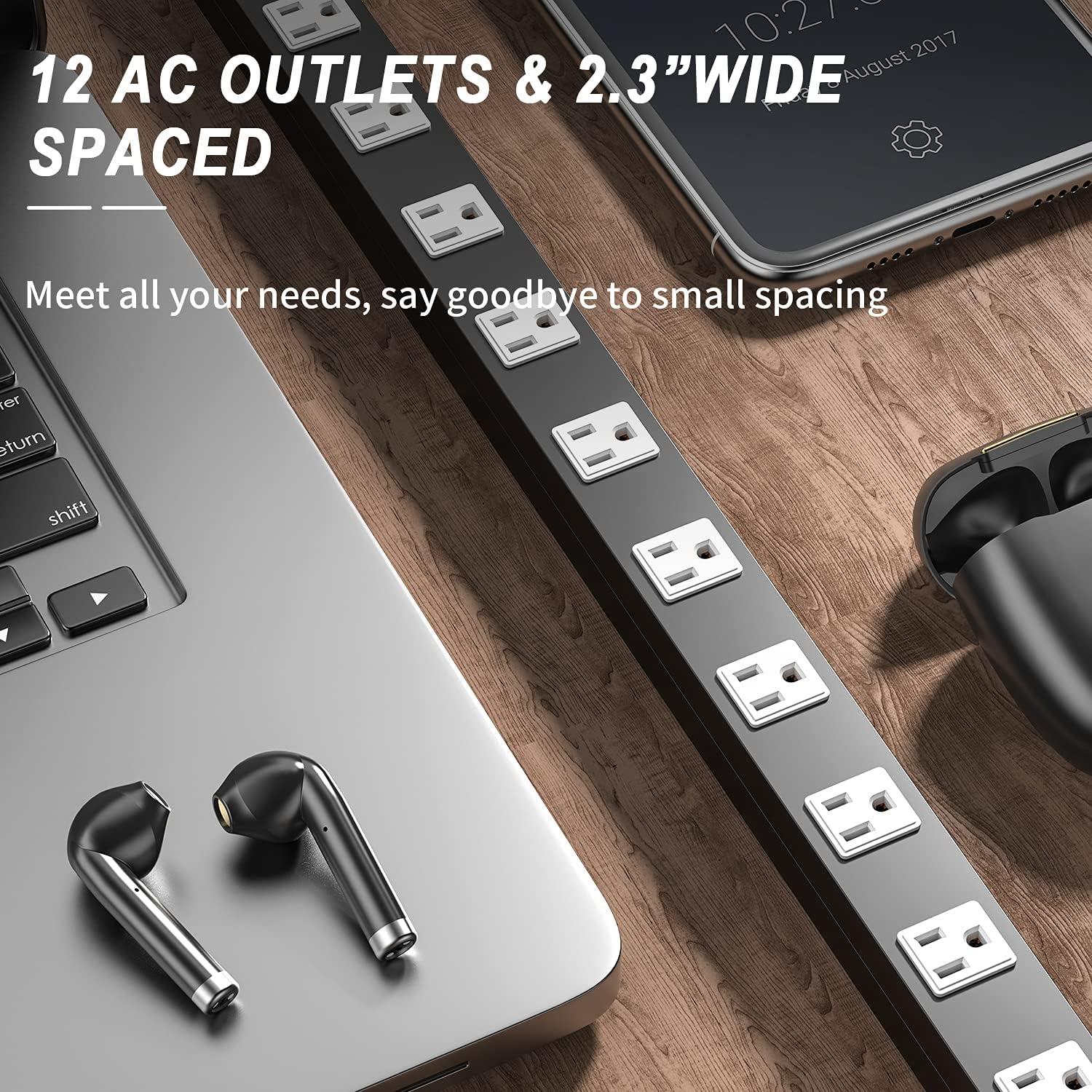 Tira de Energía Montable Berigtta 12 Salidas 1800J 1.83m