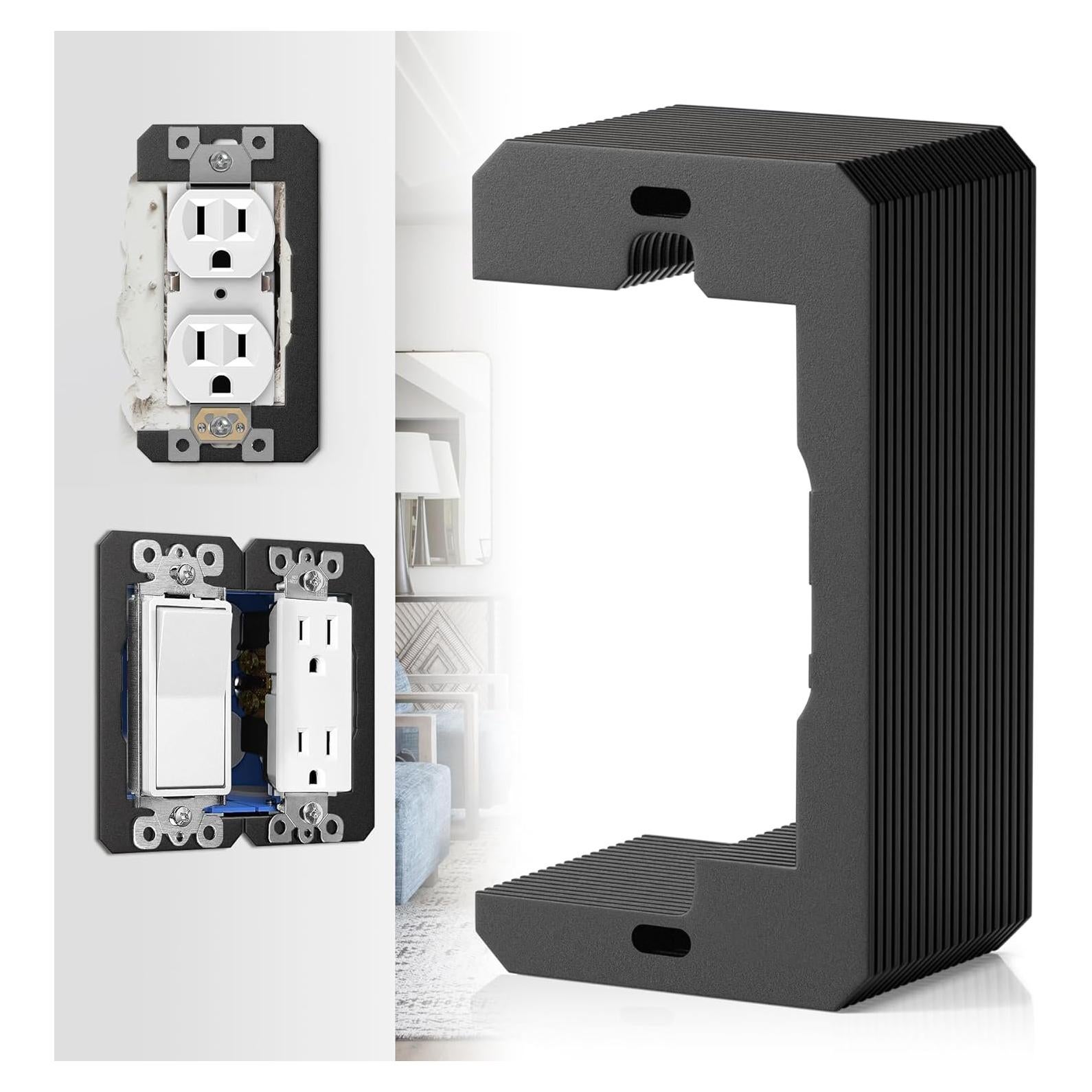 Espaciadores de Placa de Pared WooFog 20 Pcs Negro Ajuste Flush