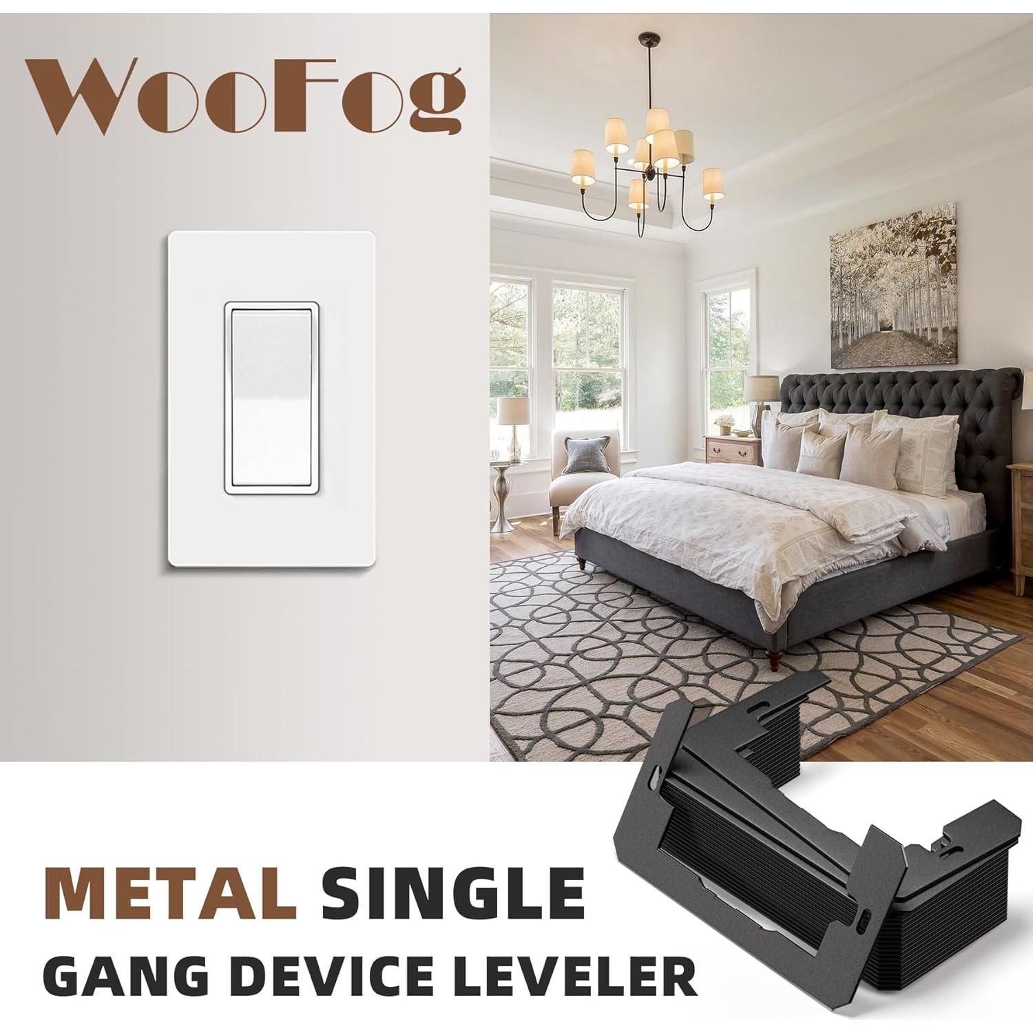 Espaciadores de Placa de Pared WooFog 20 Pcs Negro Ajuste Flush