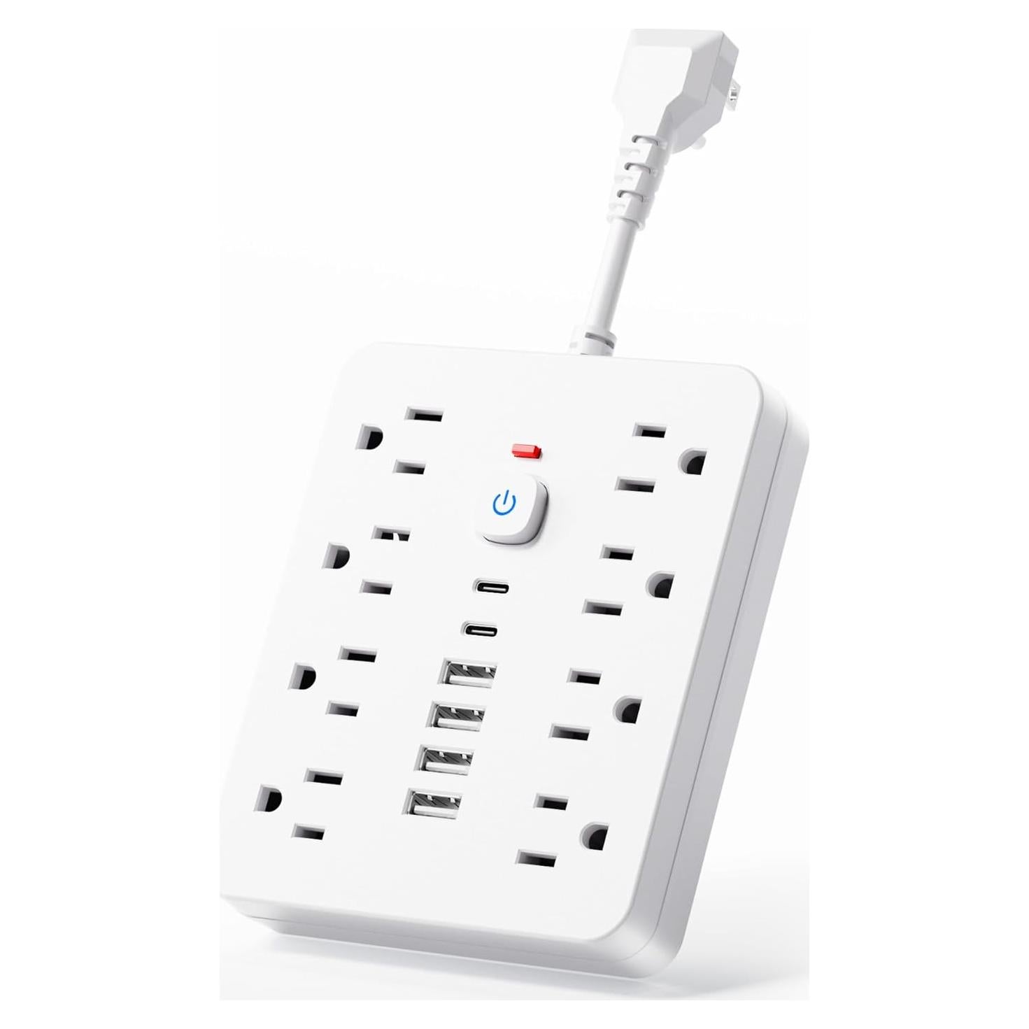 Regleta de Protección Chiefway 14 en 1 con 8 Salidas AC y 6 USB