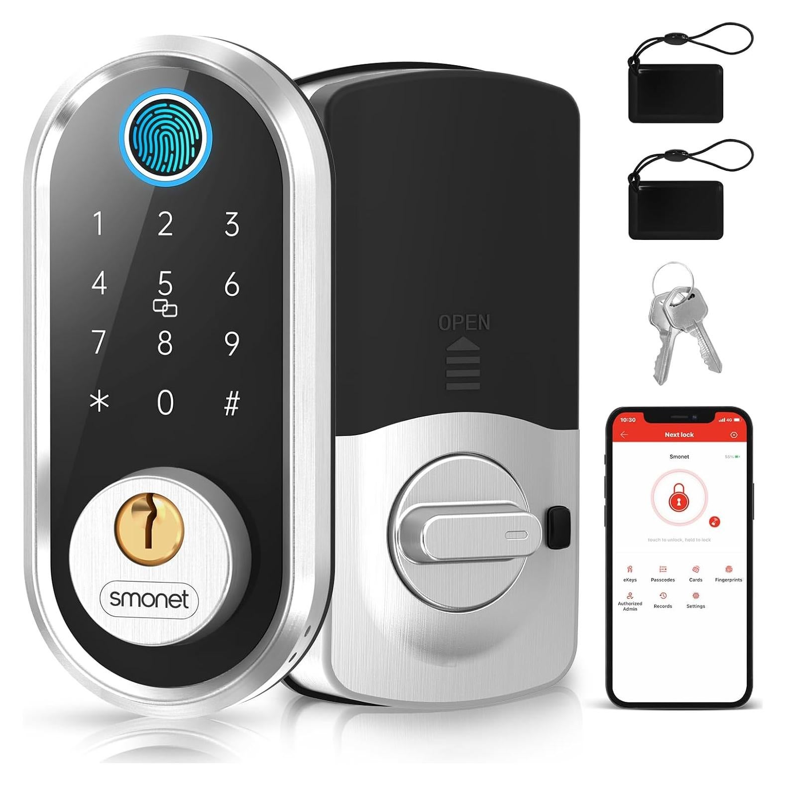 Cerradura Inteligente SMONET Y1-SNBF-S Huella Digital Bluetooth