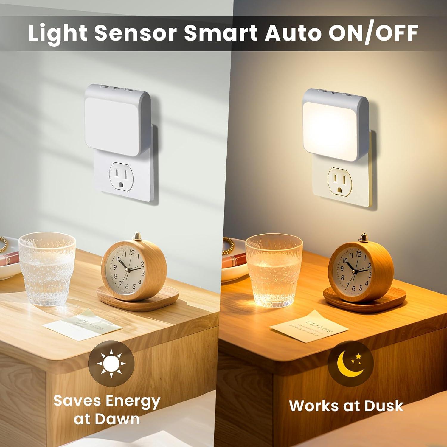 Paquete de 6 luces nocturnas LED IINVGOOD regulables 30-60lm