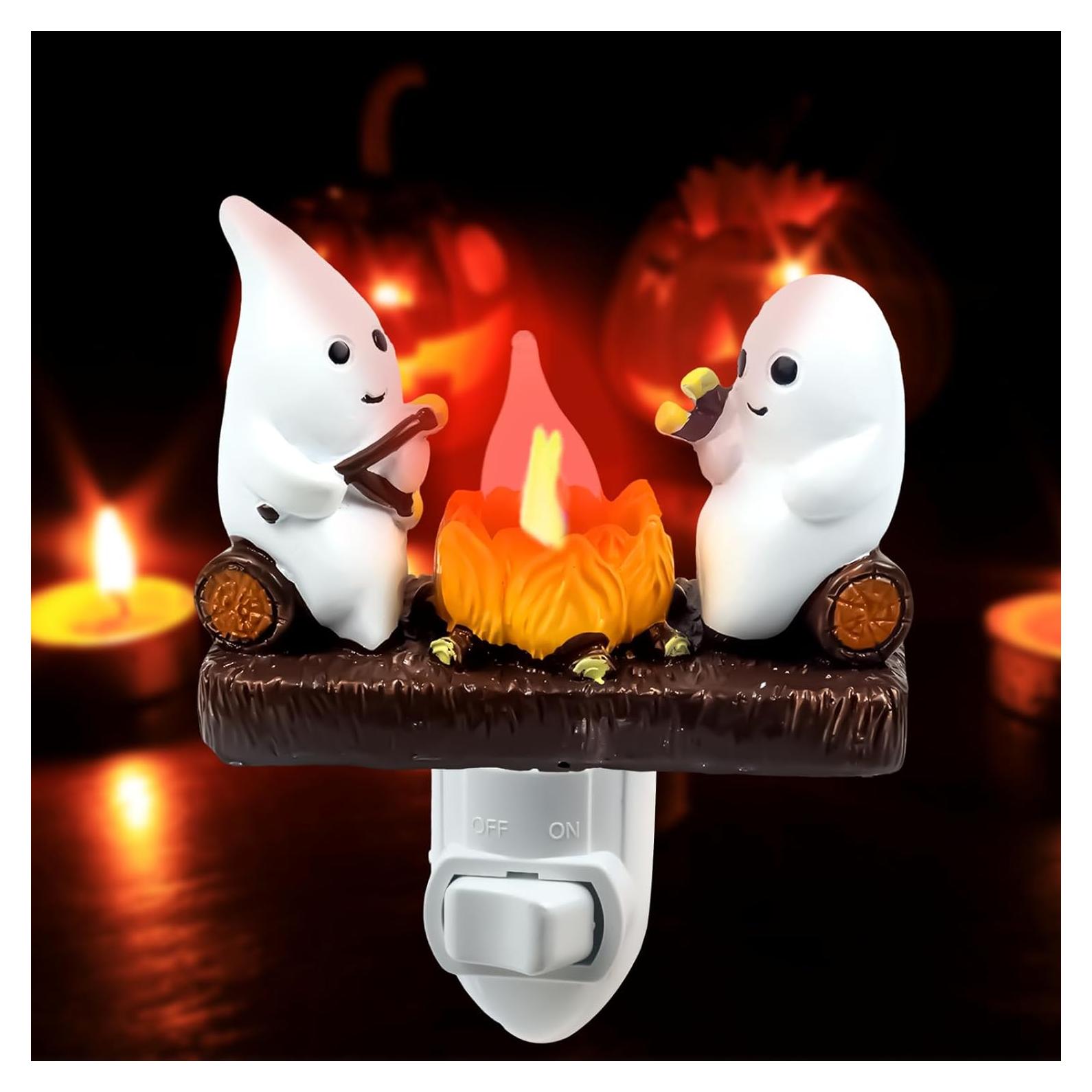 Luz Nocturna Fantasmal LED 3D Oyeftp - Fogata Halloween