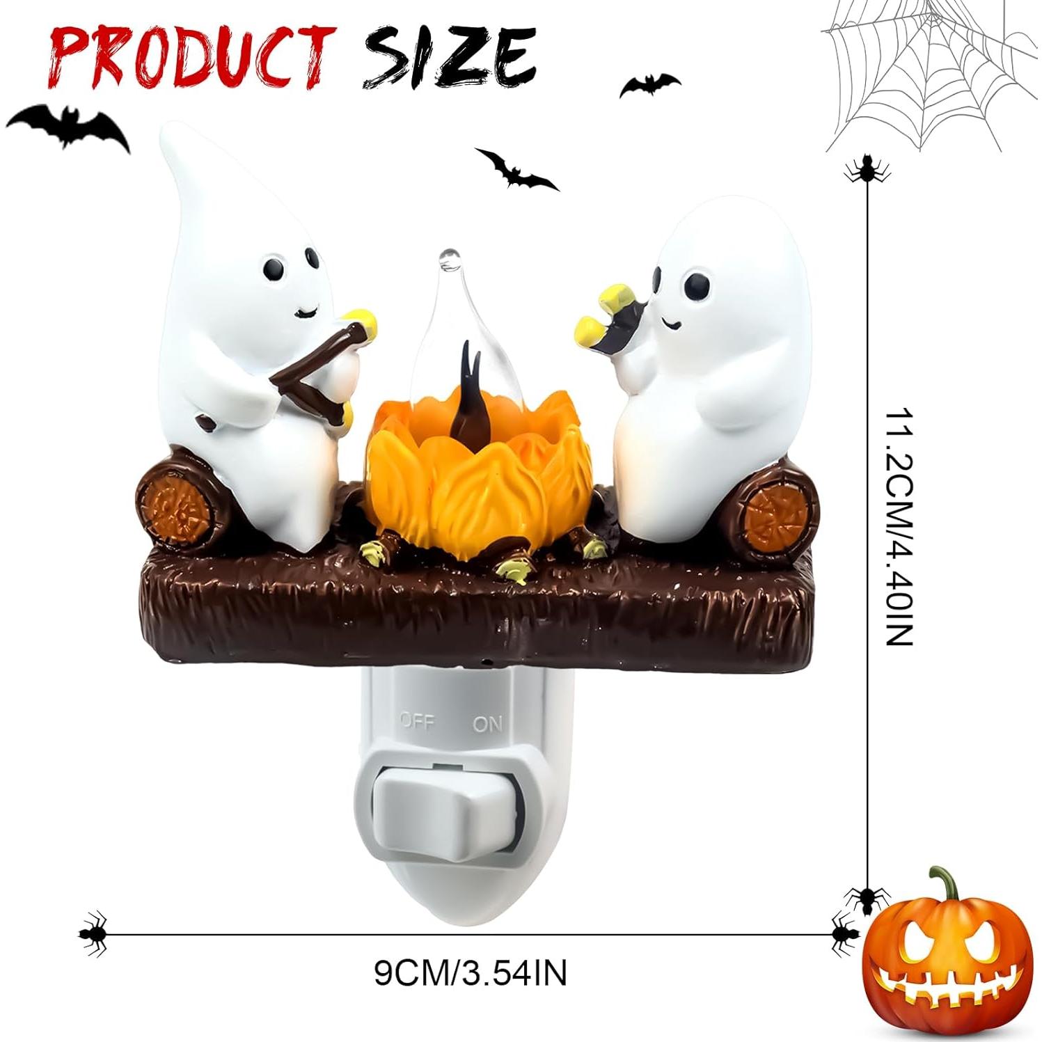 Luz Nocturna Fantasmal LED 3D Oyeftp - Fogata Halloween