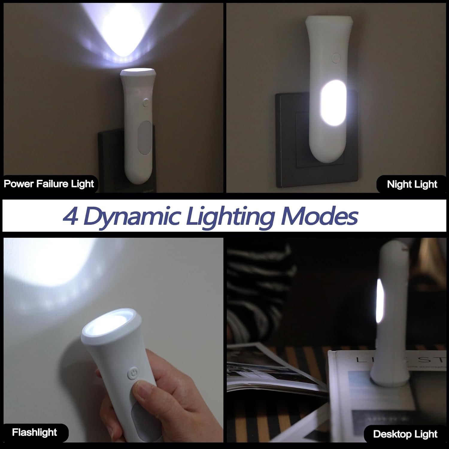 Luces de Emergencia 4 en 1 ROSSEX LED-03 Recargables 3 Pcs